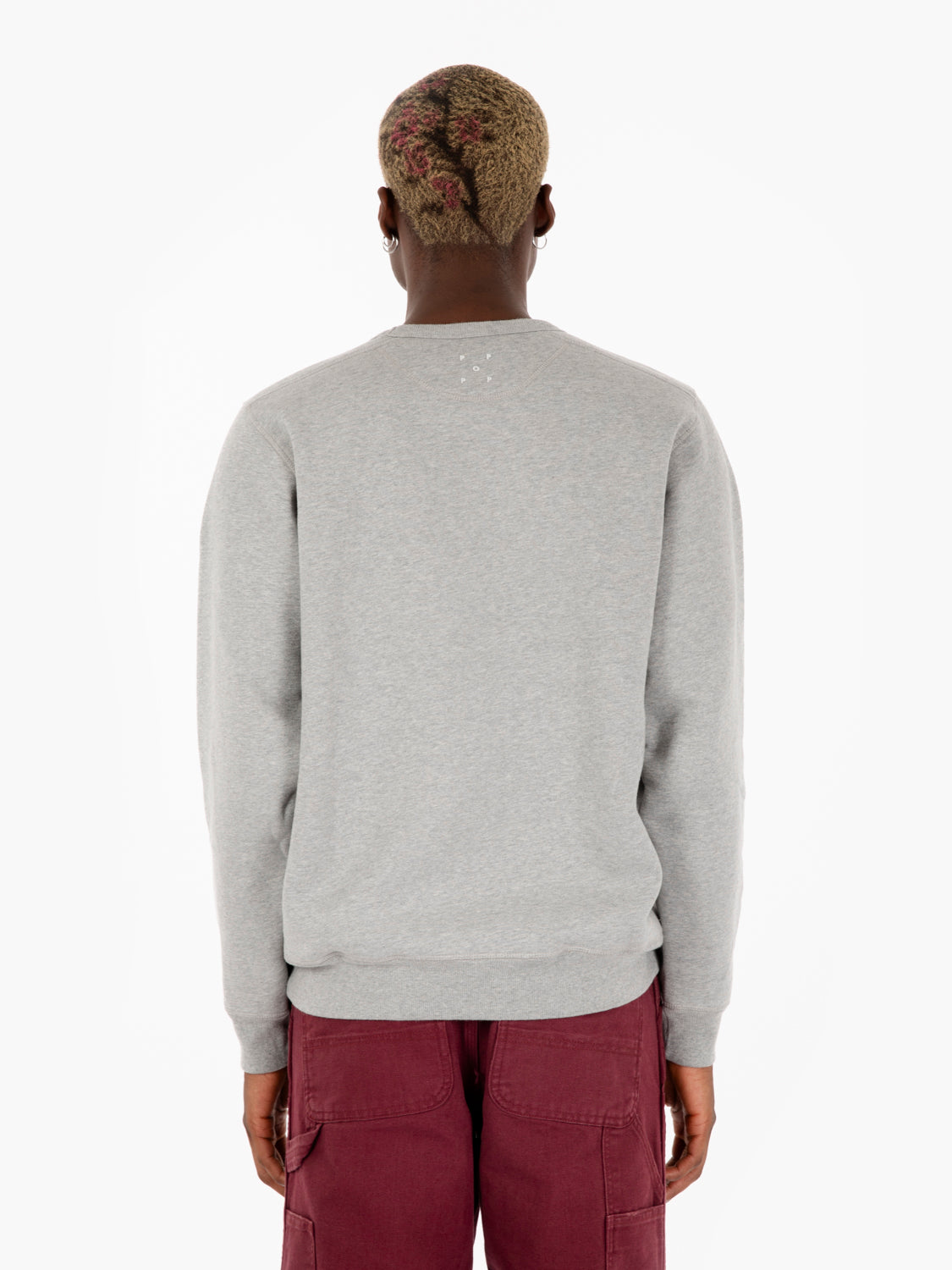 Arch crewneck light gray sweatshirt