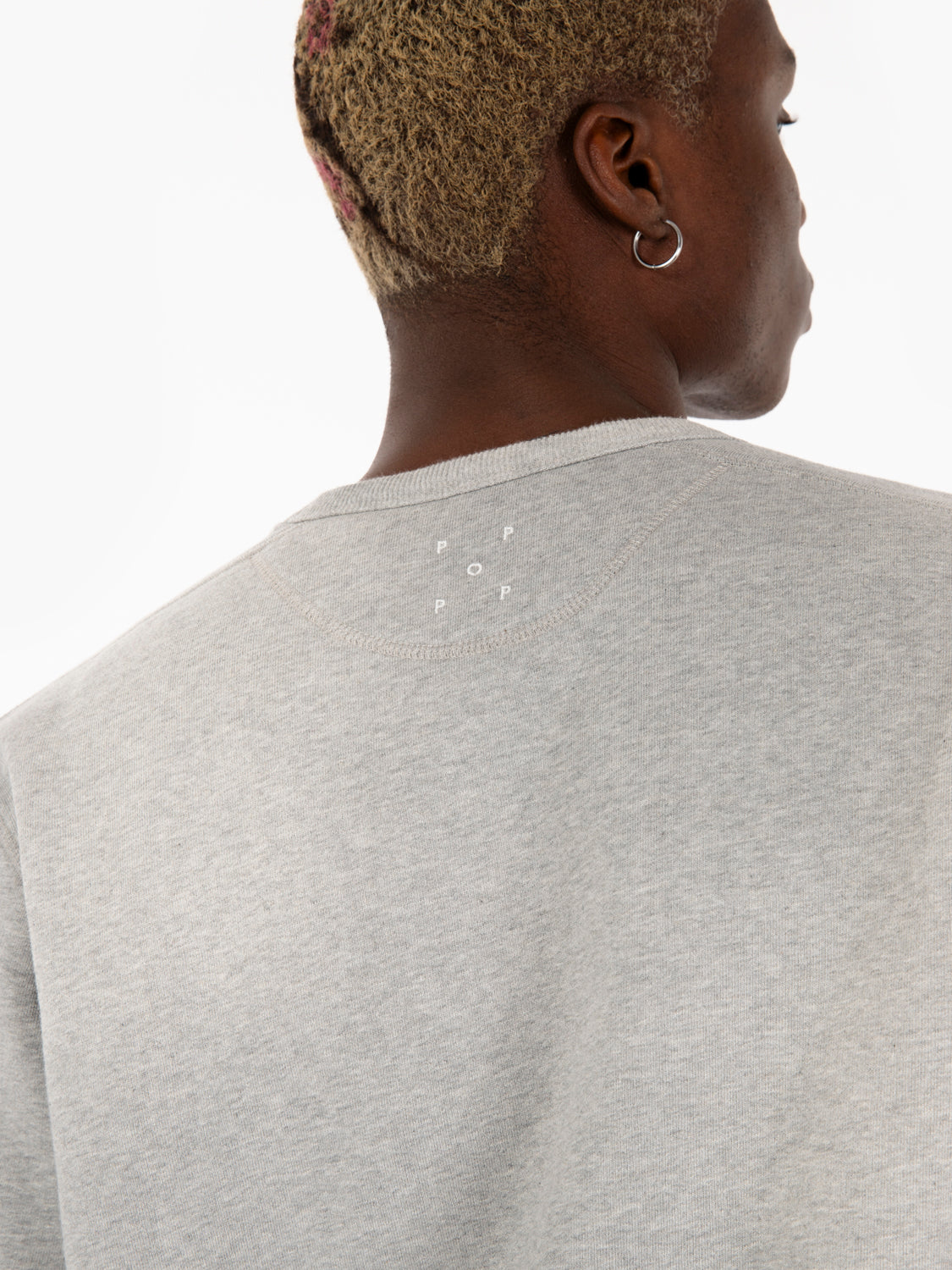 Arch crewneck light gray sweatshirt