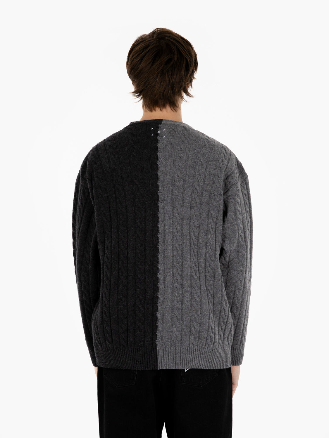 Knitted Cable cardigan anthracite / charcoal
