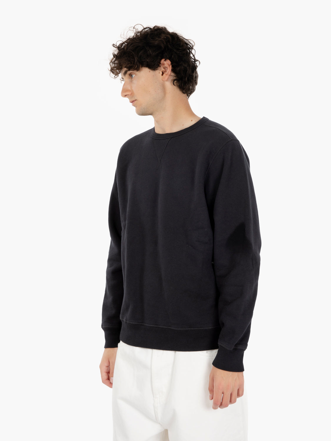 Sweat black / white crewneck logo