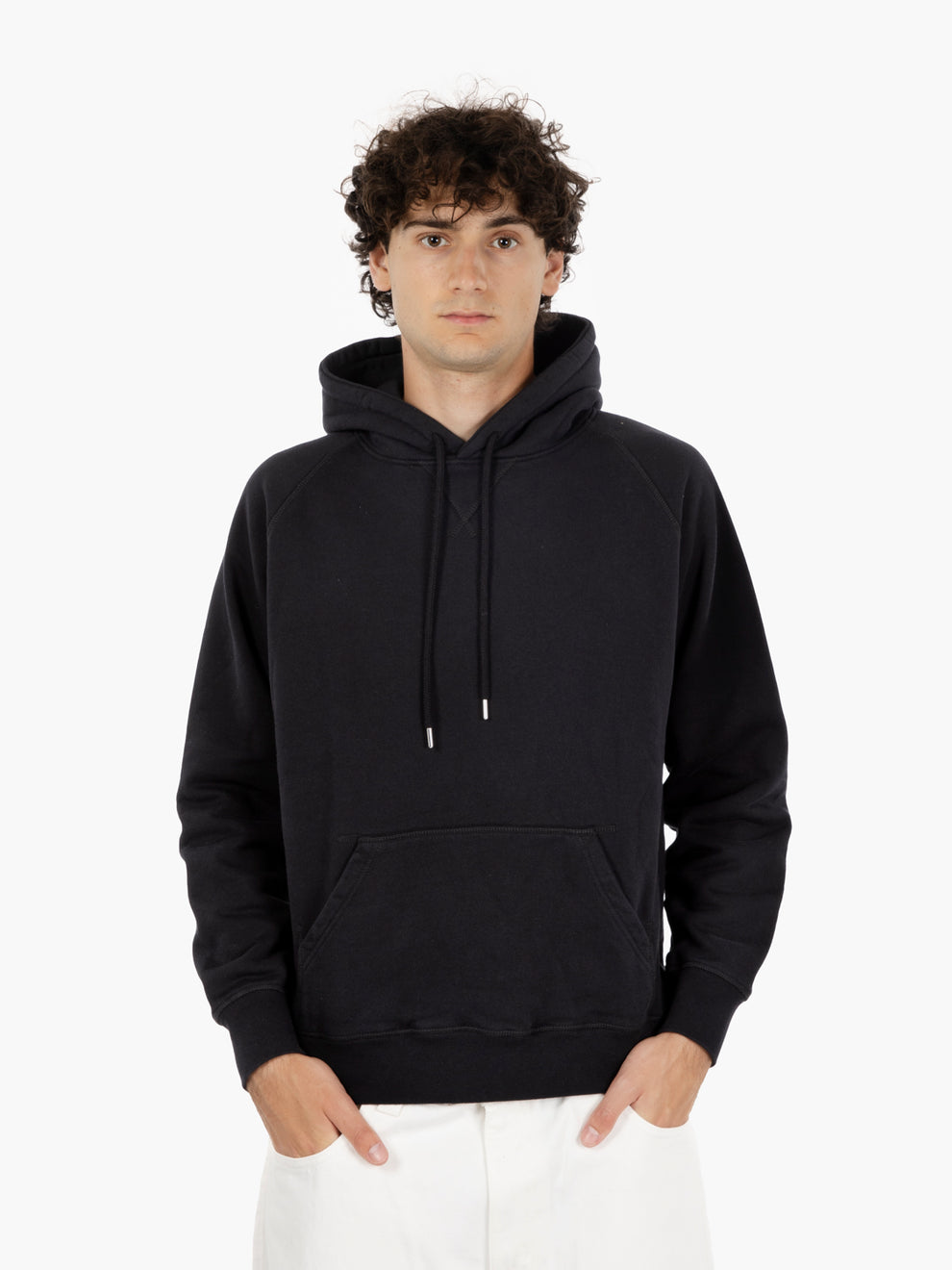 Hooded sweat black / white logo