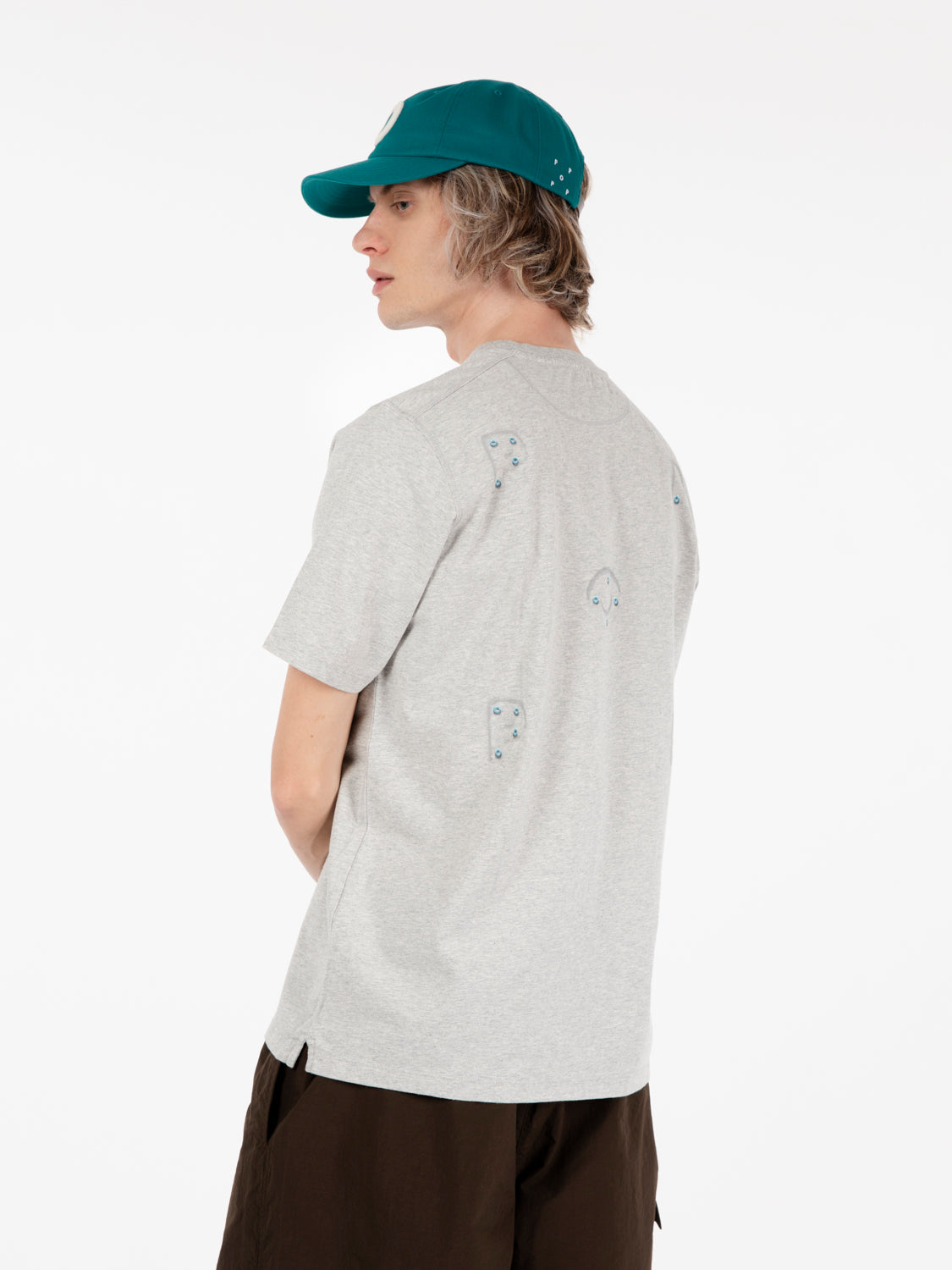 Mees letters logo t-shirt grey heather