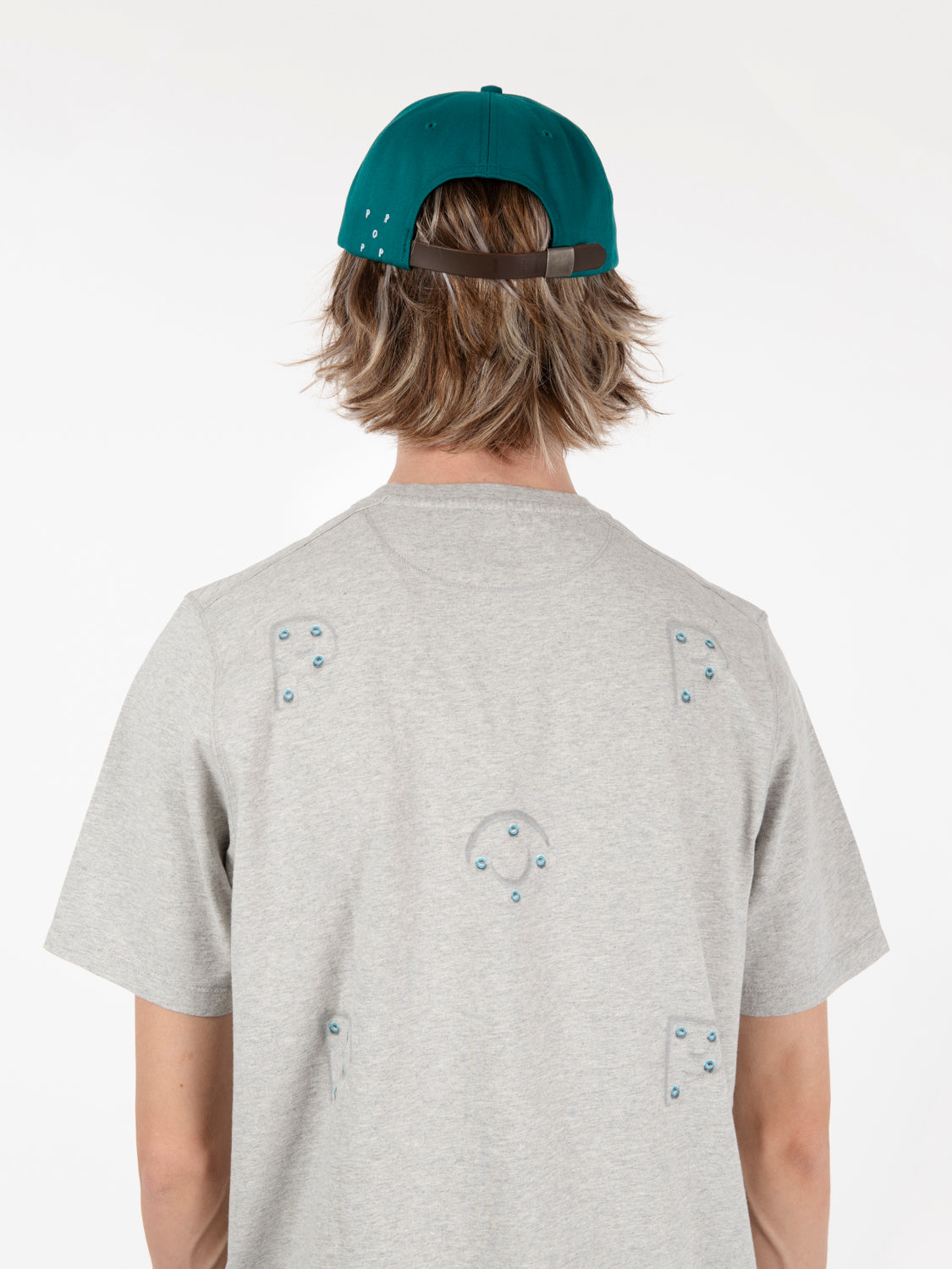 Mees letters logo t-shirt grey heather