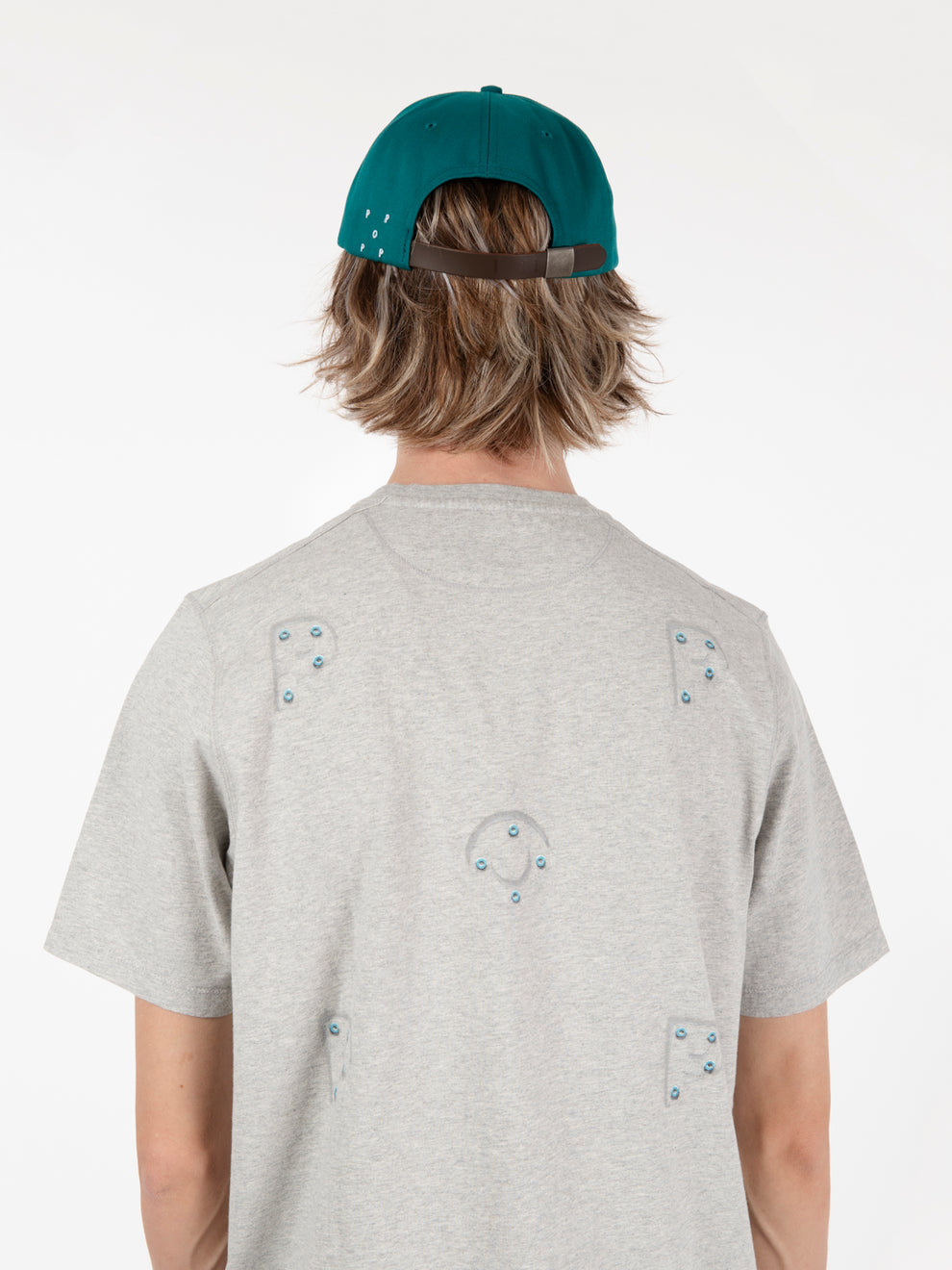 Mees letters logo t-shirt grey heather