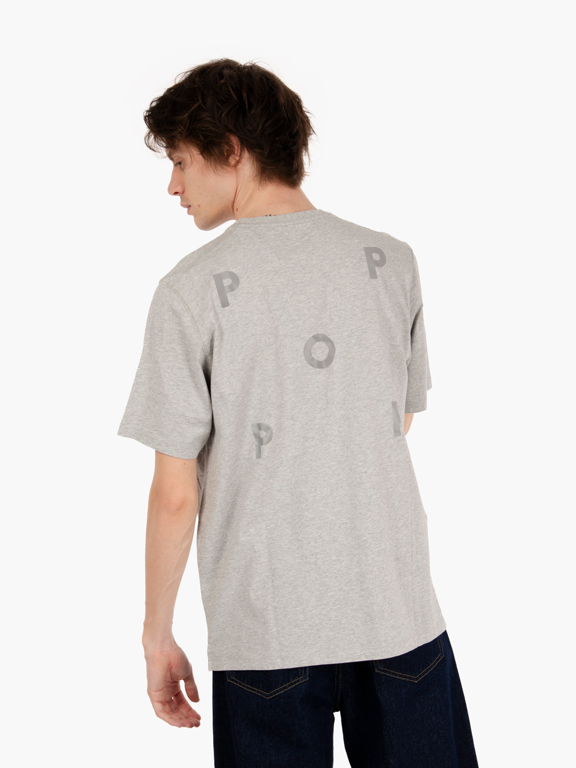 T-shirt reflective logo grey heather
