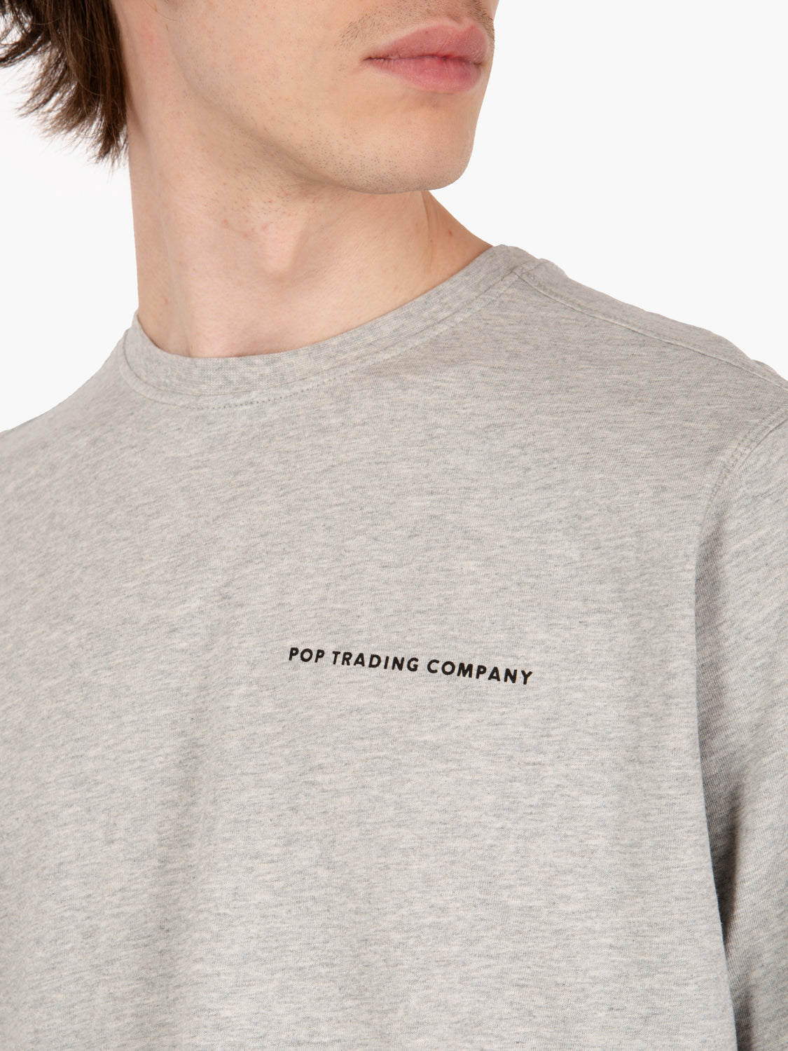 T-shirt reflective logo grey heather