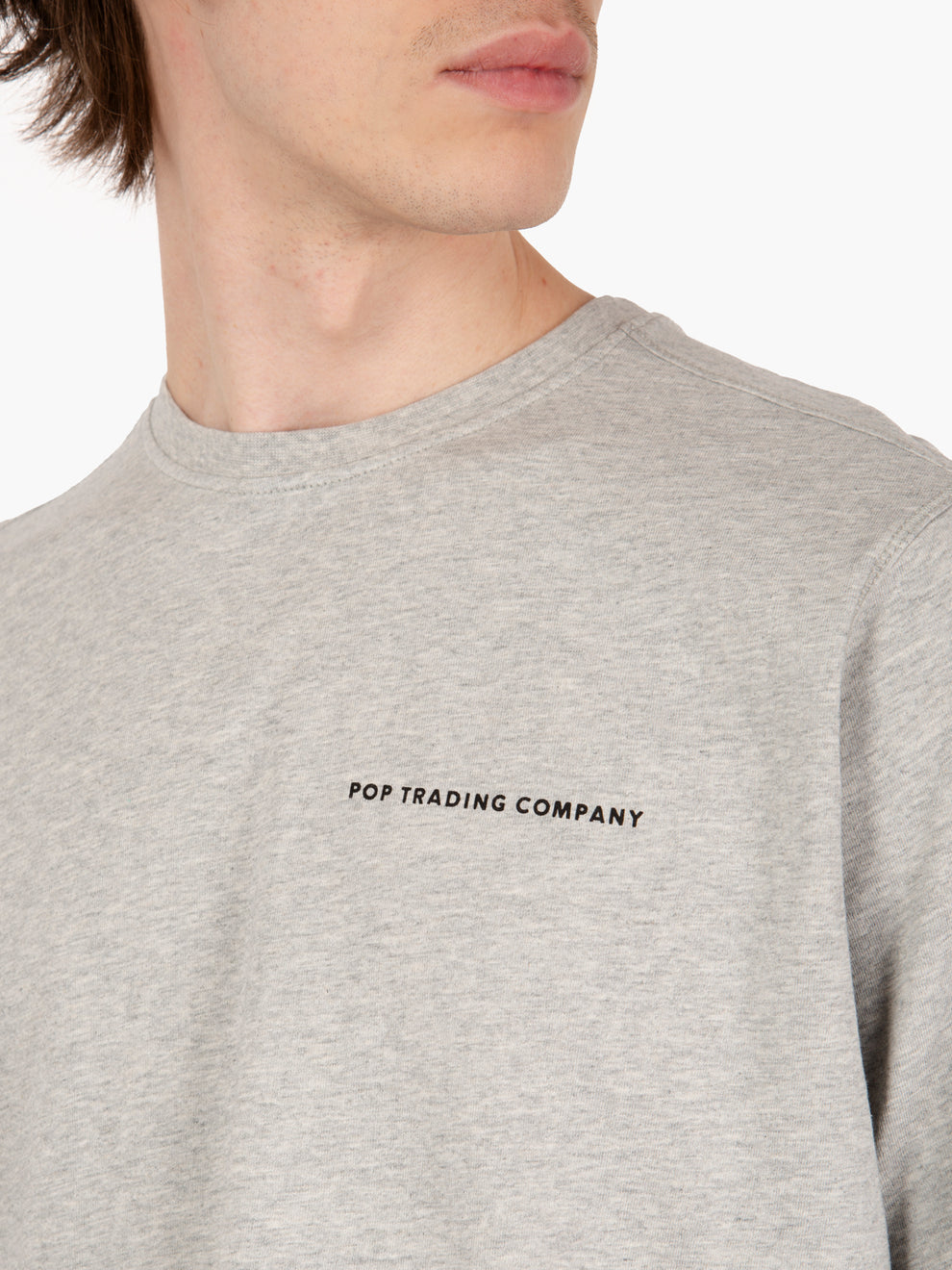 T-shirt reflective logo grey heather
