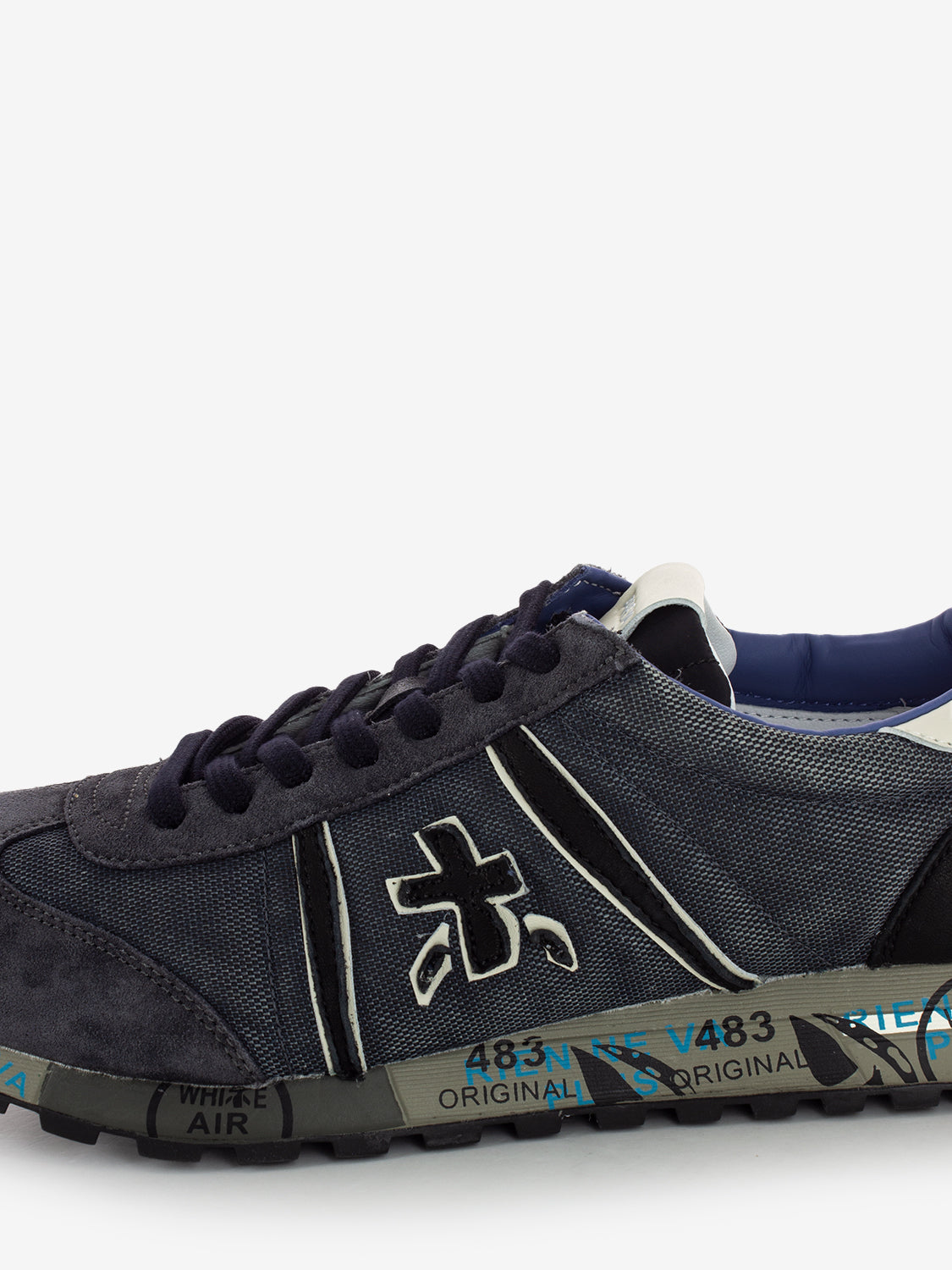 Lucy dark blue / dark brown sneakers