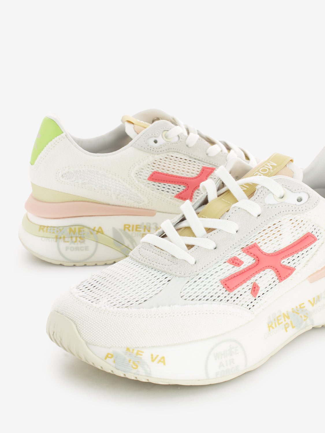 Moe Run 6736 white / pink sneakers