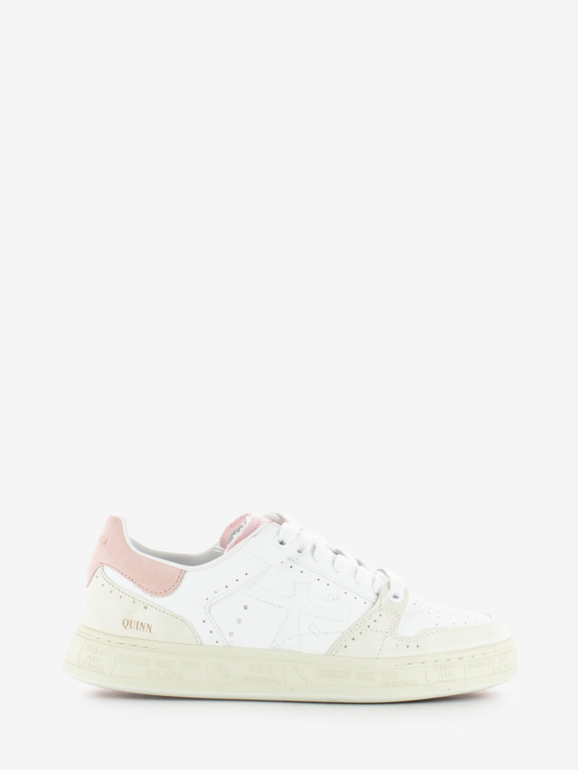 Quinnd white / light rose sneakers