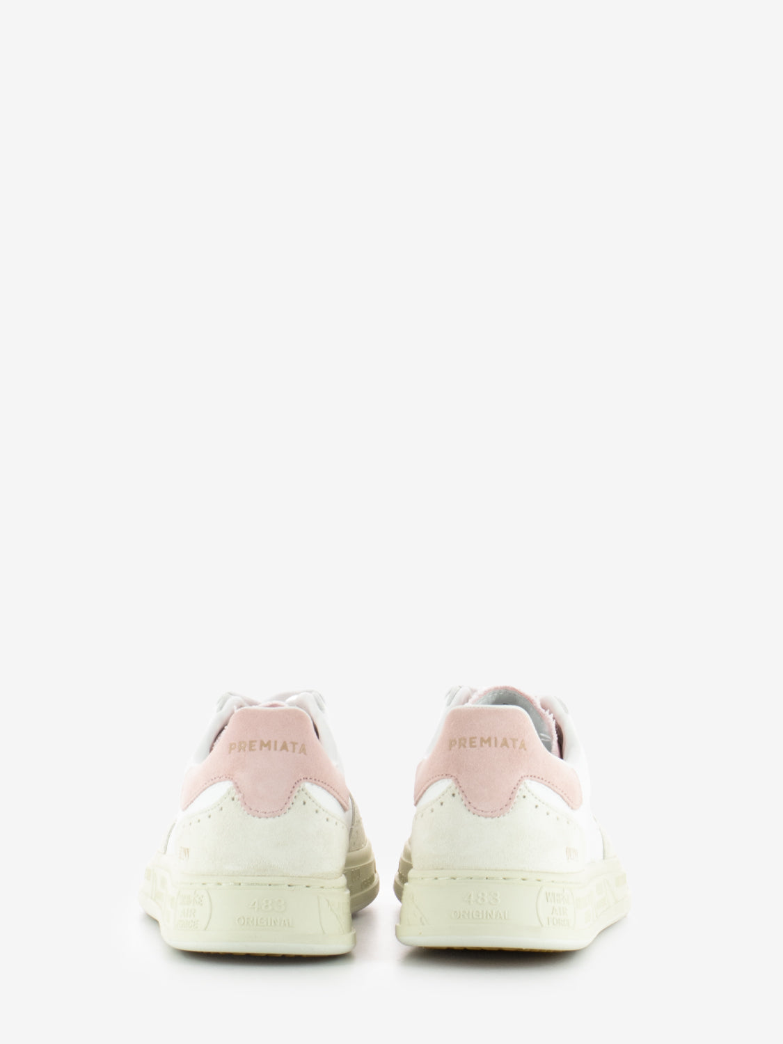 Quinnd white / light rose sneakers