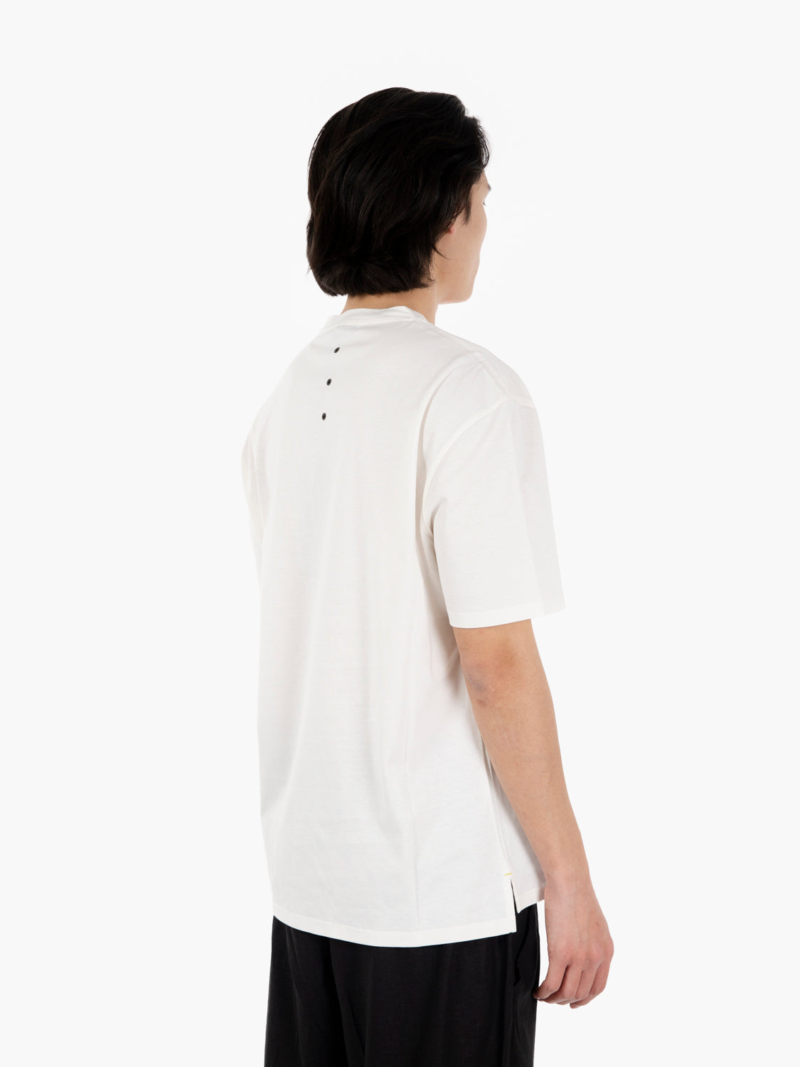 T-shirt stampa logo e fori posteriori white