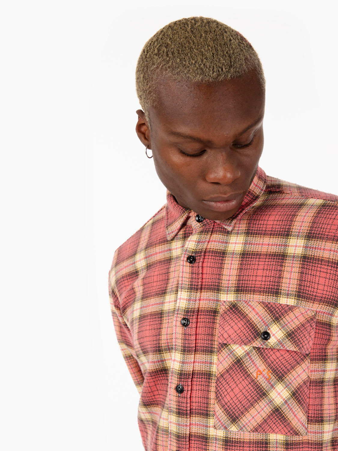 Vintage Pink/Yellow Flannel Tartan Shirt