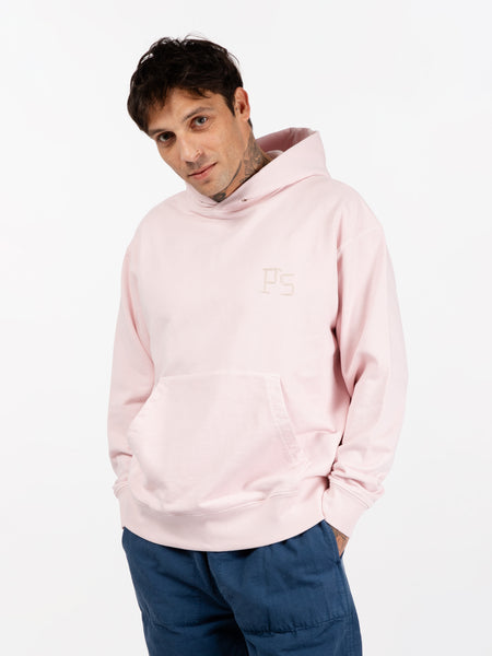 Felpa hoodie hand embroidery pink