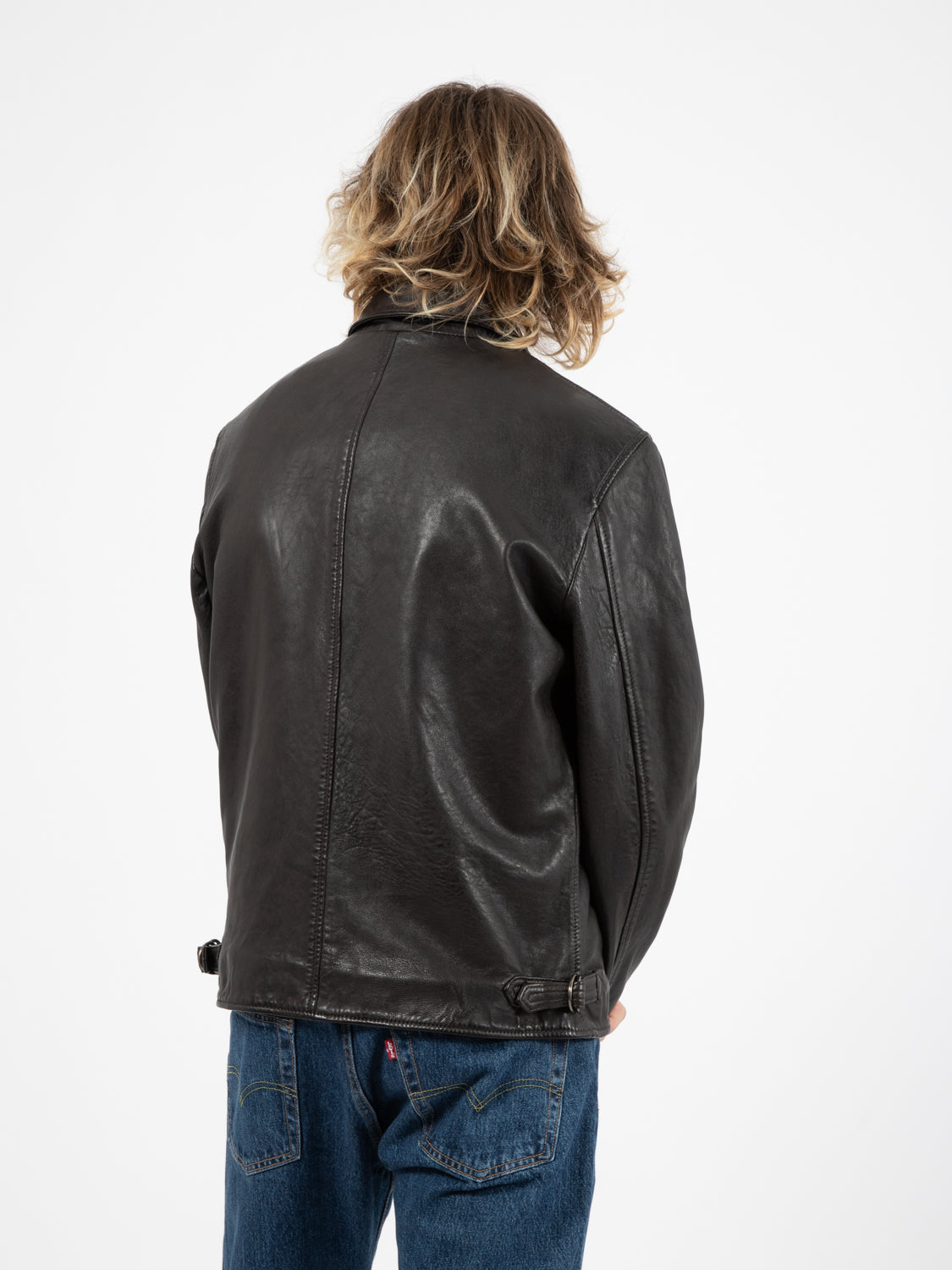 Dark brown leather jacket