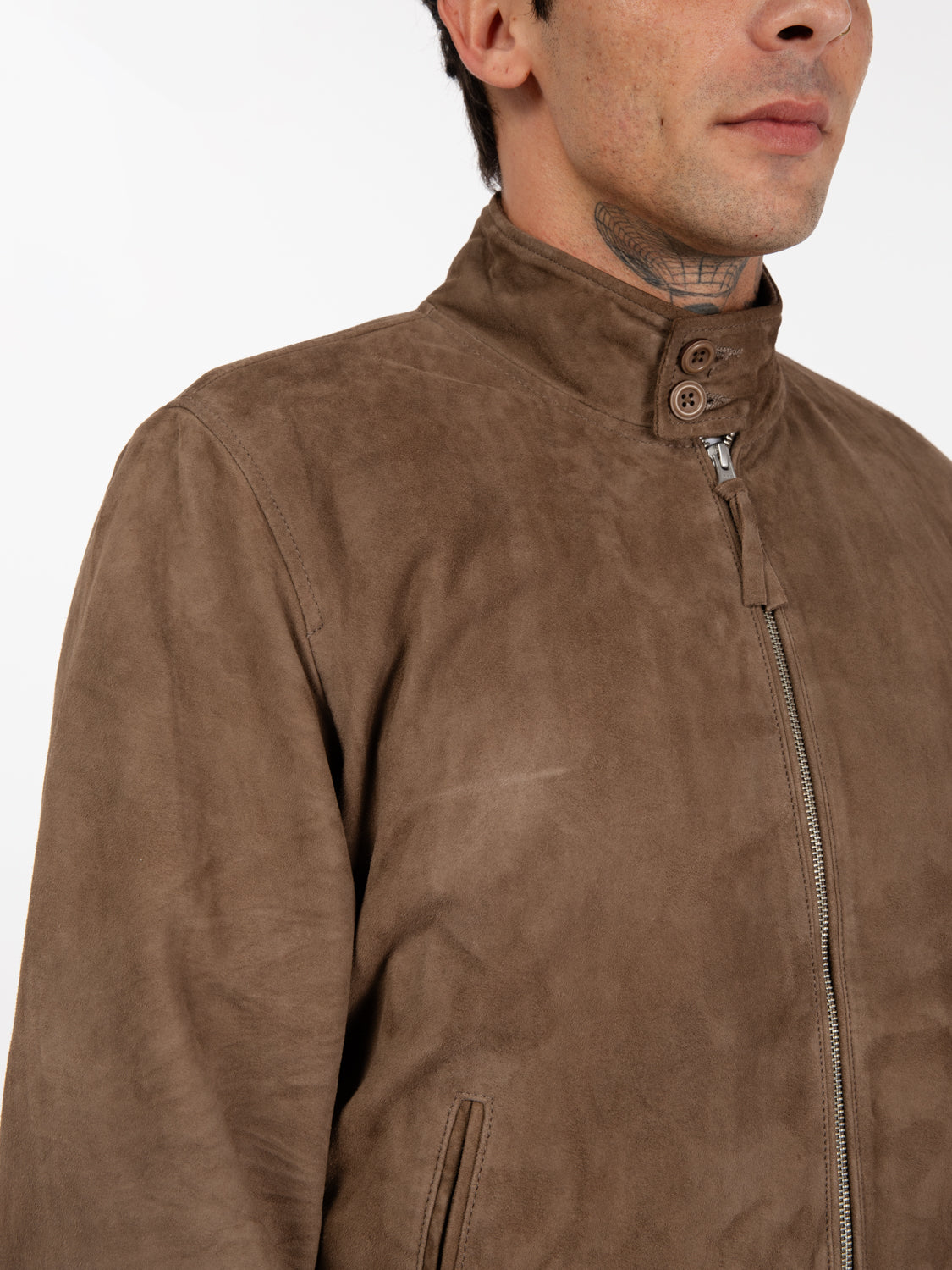 Stone grey suede jacket