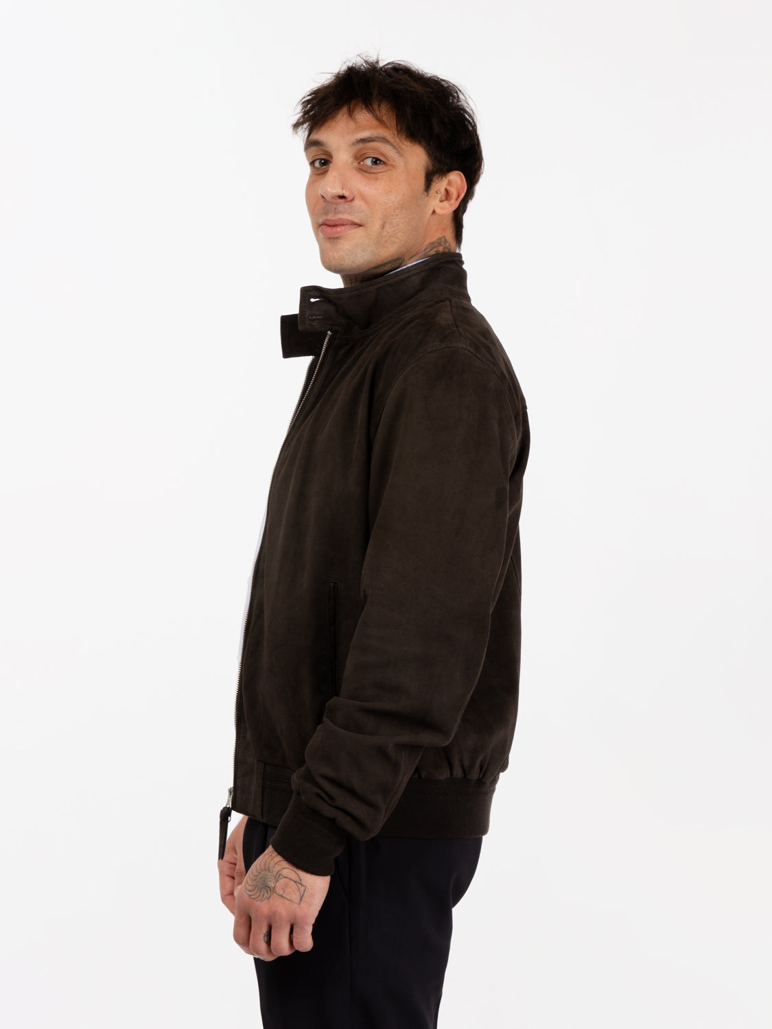 Dark brown suede jacket