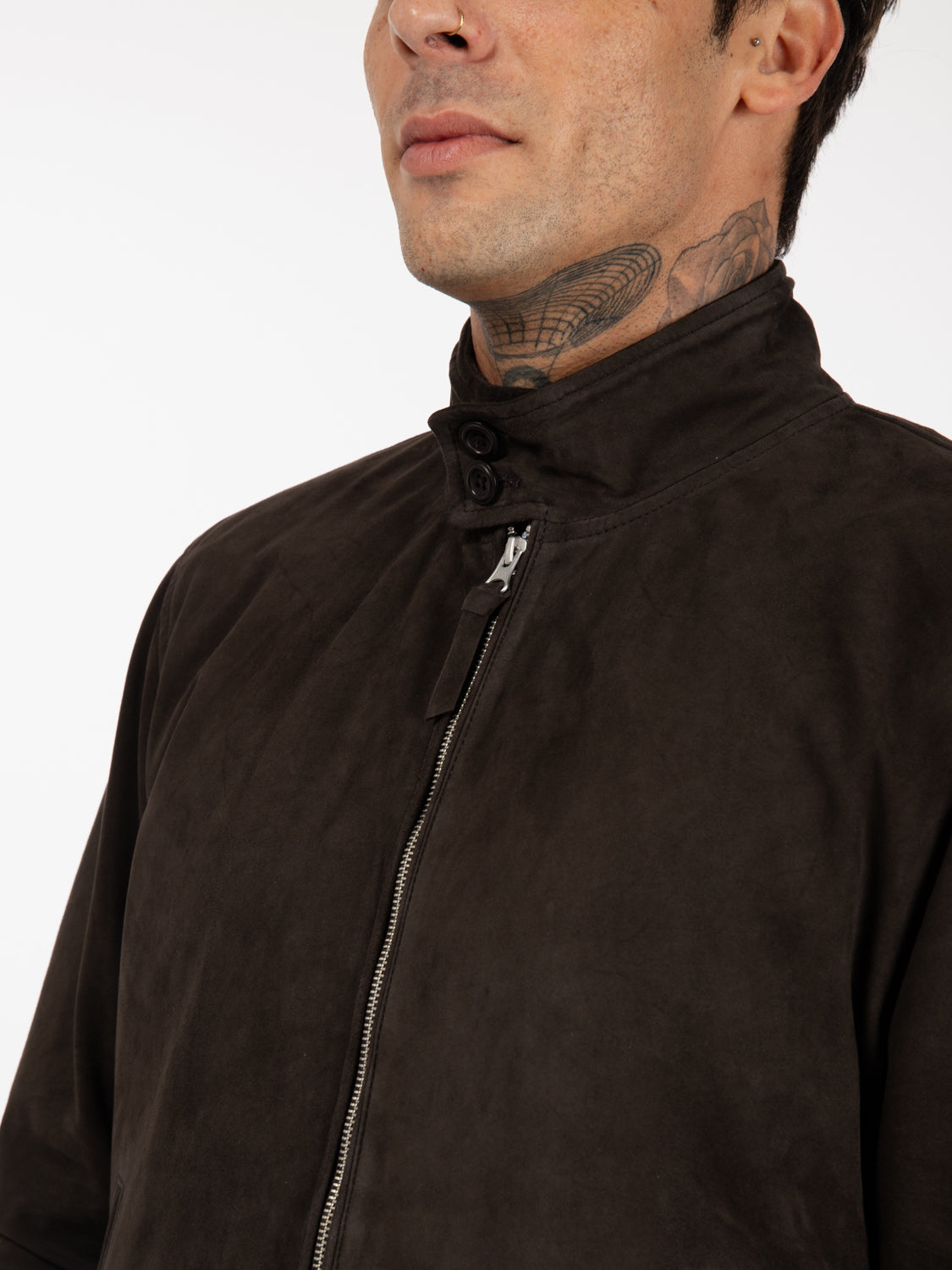 Dark brown suede jacket