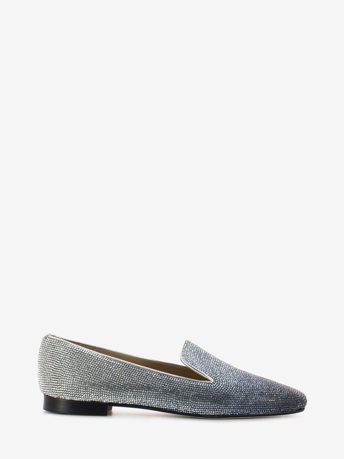 Crystal degrade black/silver ballet flat