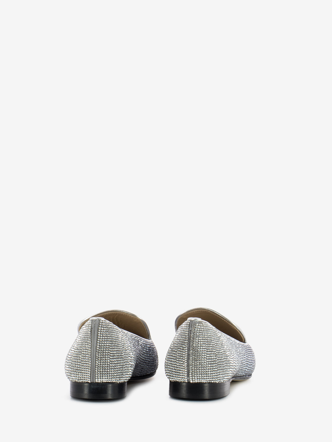 Crystal degrade black/silver ballet flat