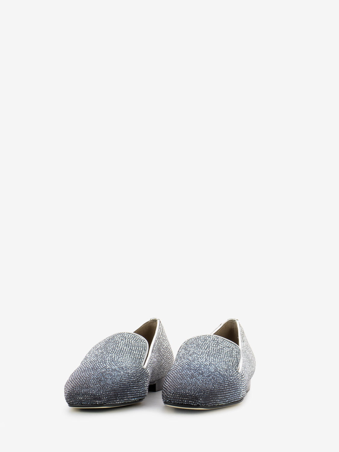 Crystal degrade black/silver ballet flat