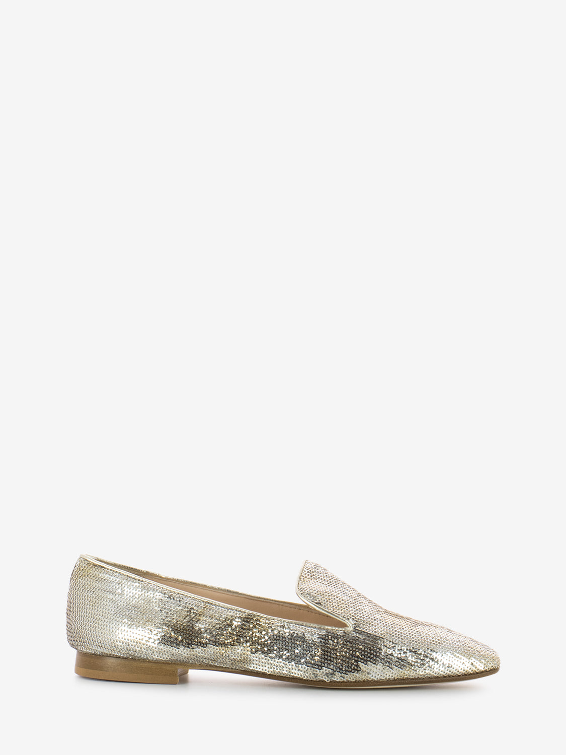 Platinum sequin ballerinas