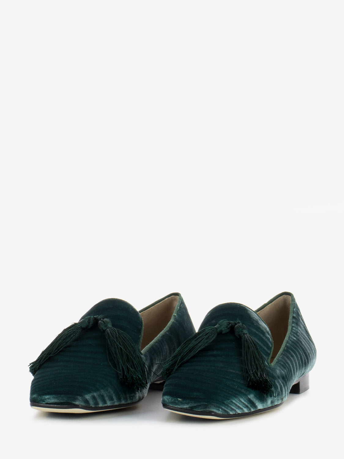 Friulane in velvet and petrol leather