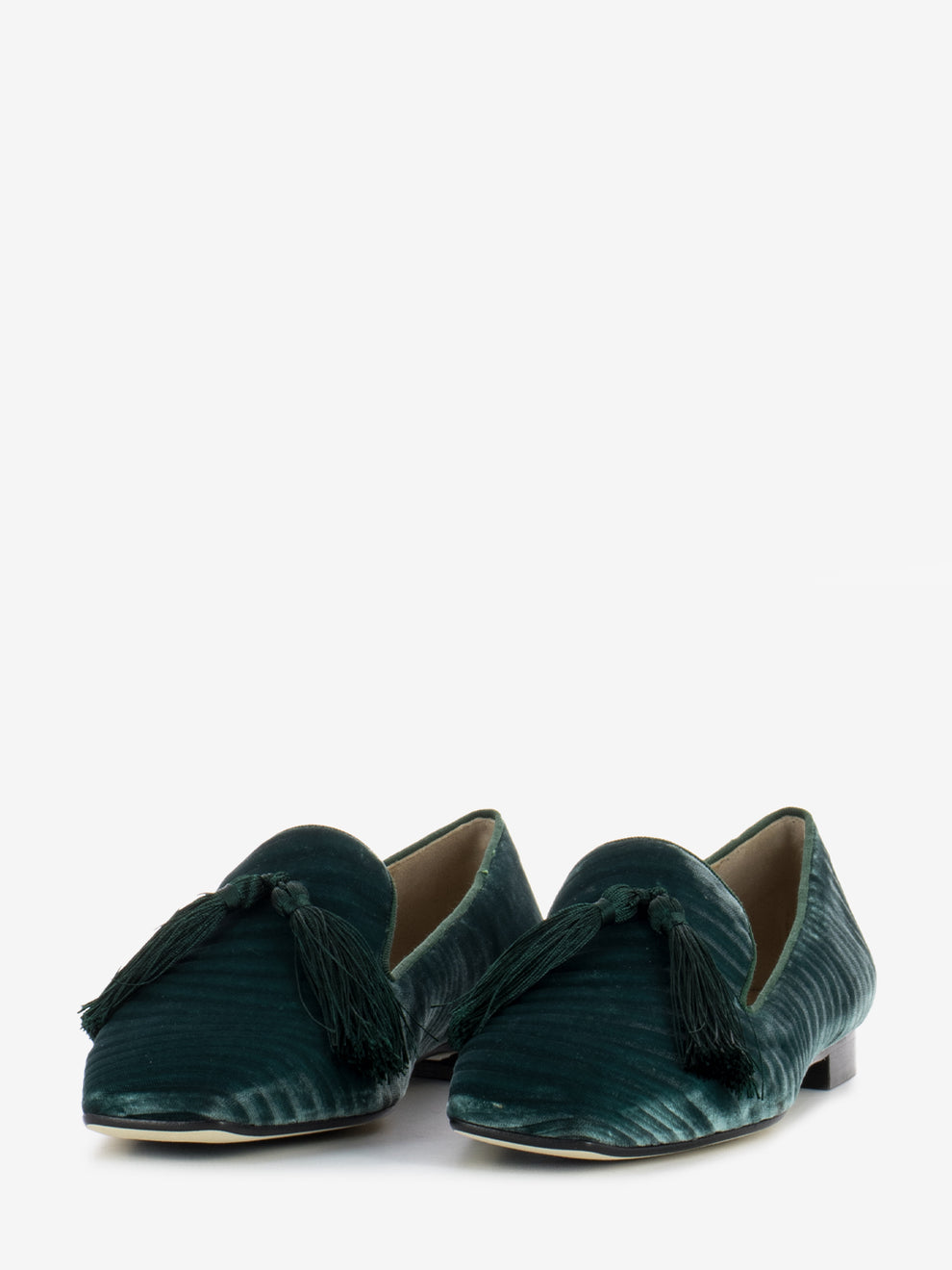 Friulane in velvet and petrol leather