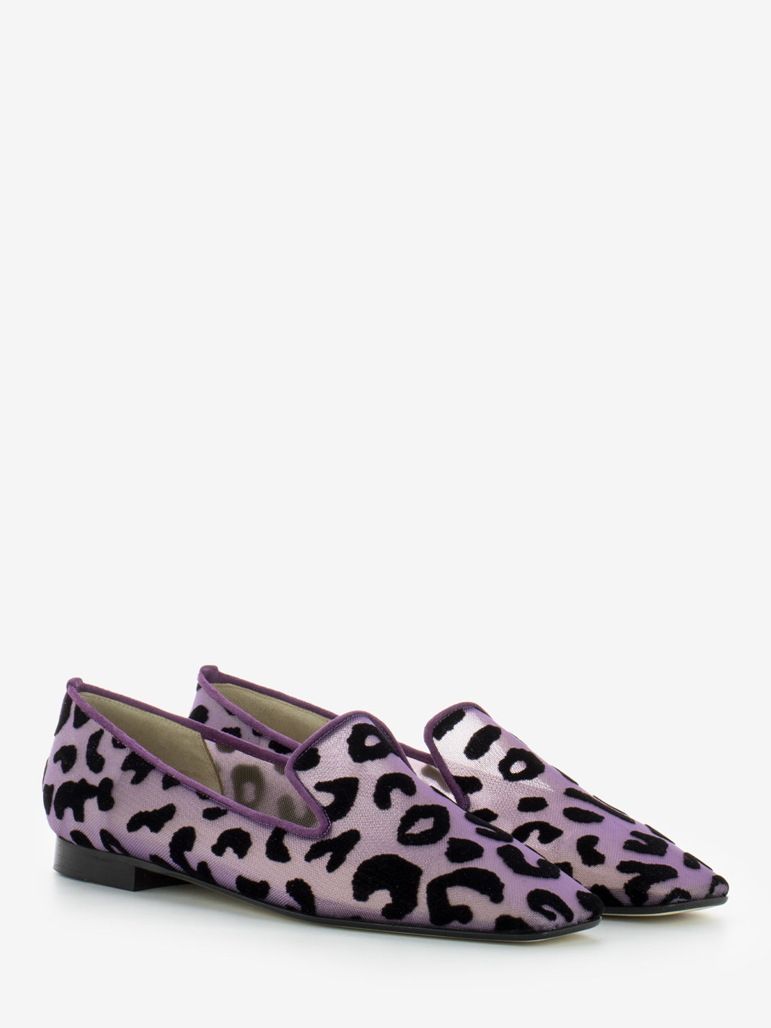 Purple jaguar net ballerina