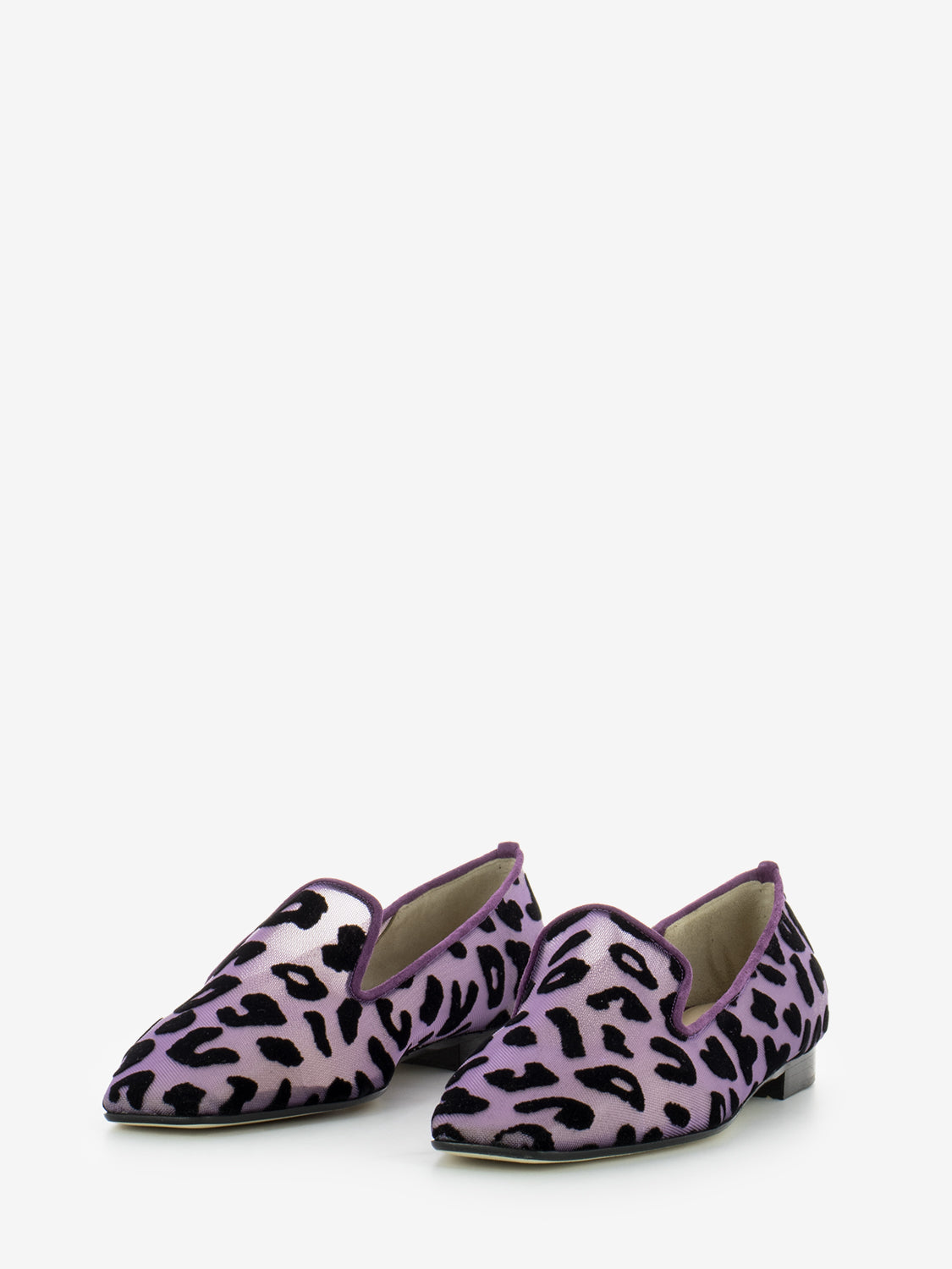 Purple jaguar net ballerina