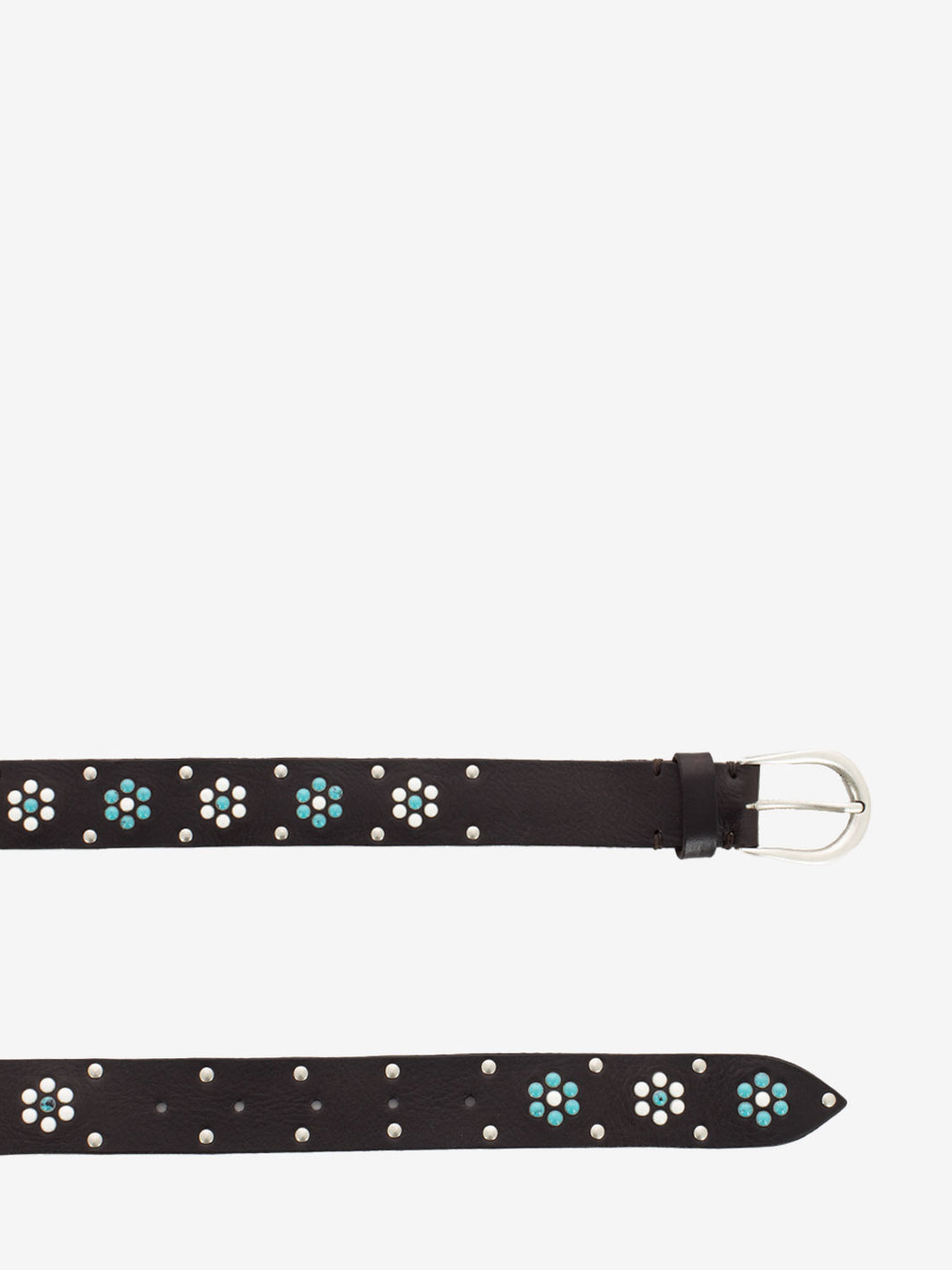 Turquoise/brown flower stone belt