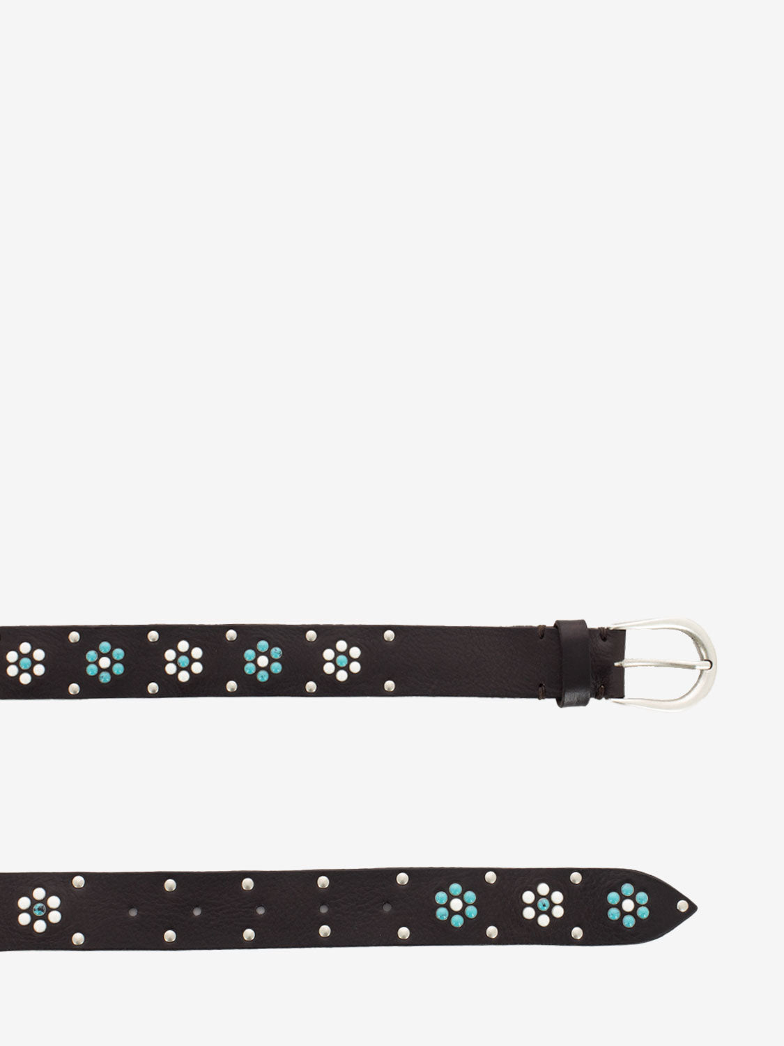 Turquoise/brown flower stone belt