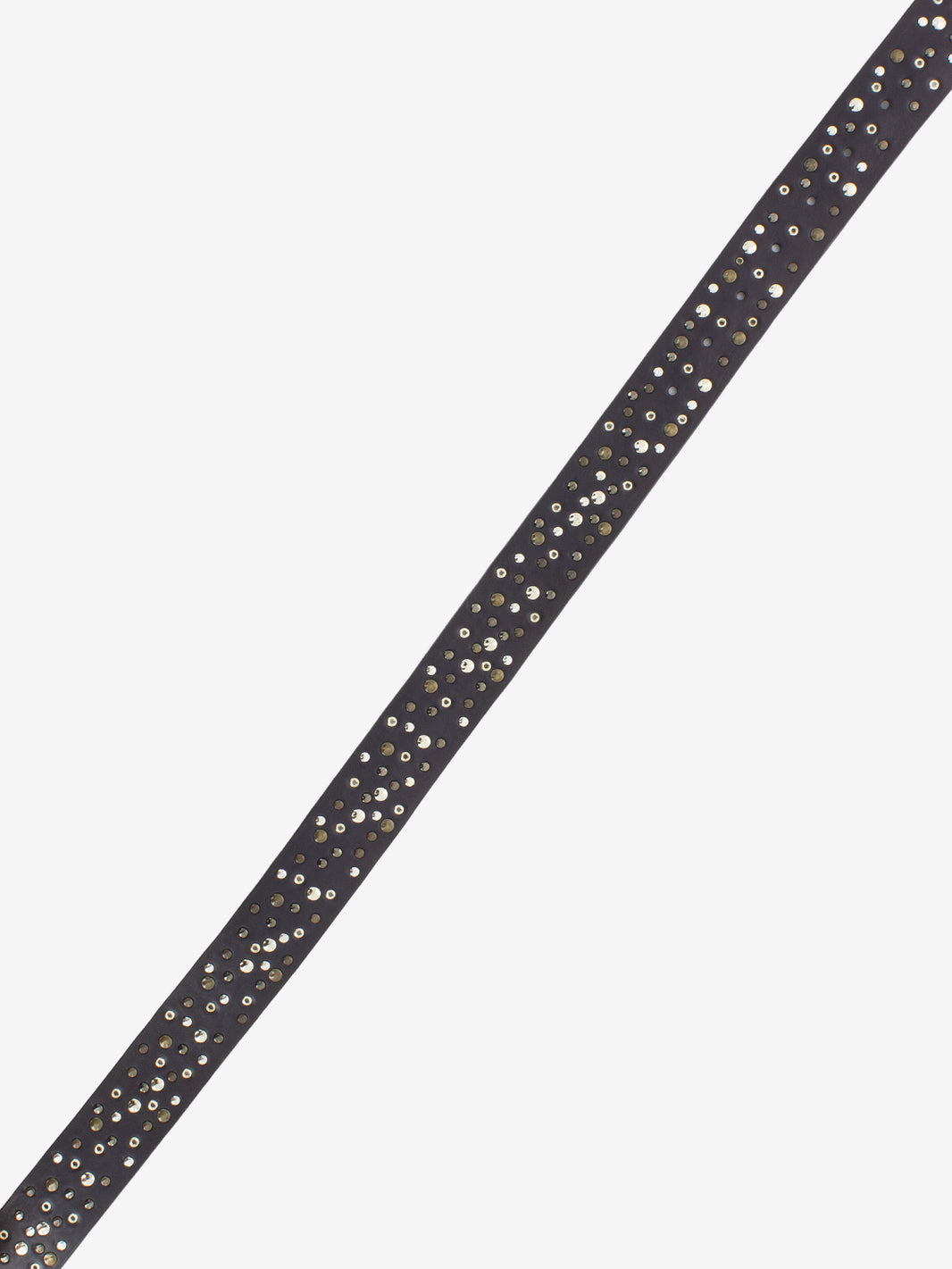 Dark Brown Studded Leather Belt