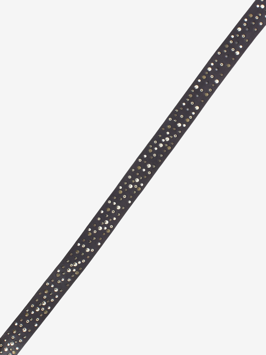 Dark Brown Studded Leather Belt