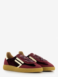 Burgundy velvet Figue sneakers