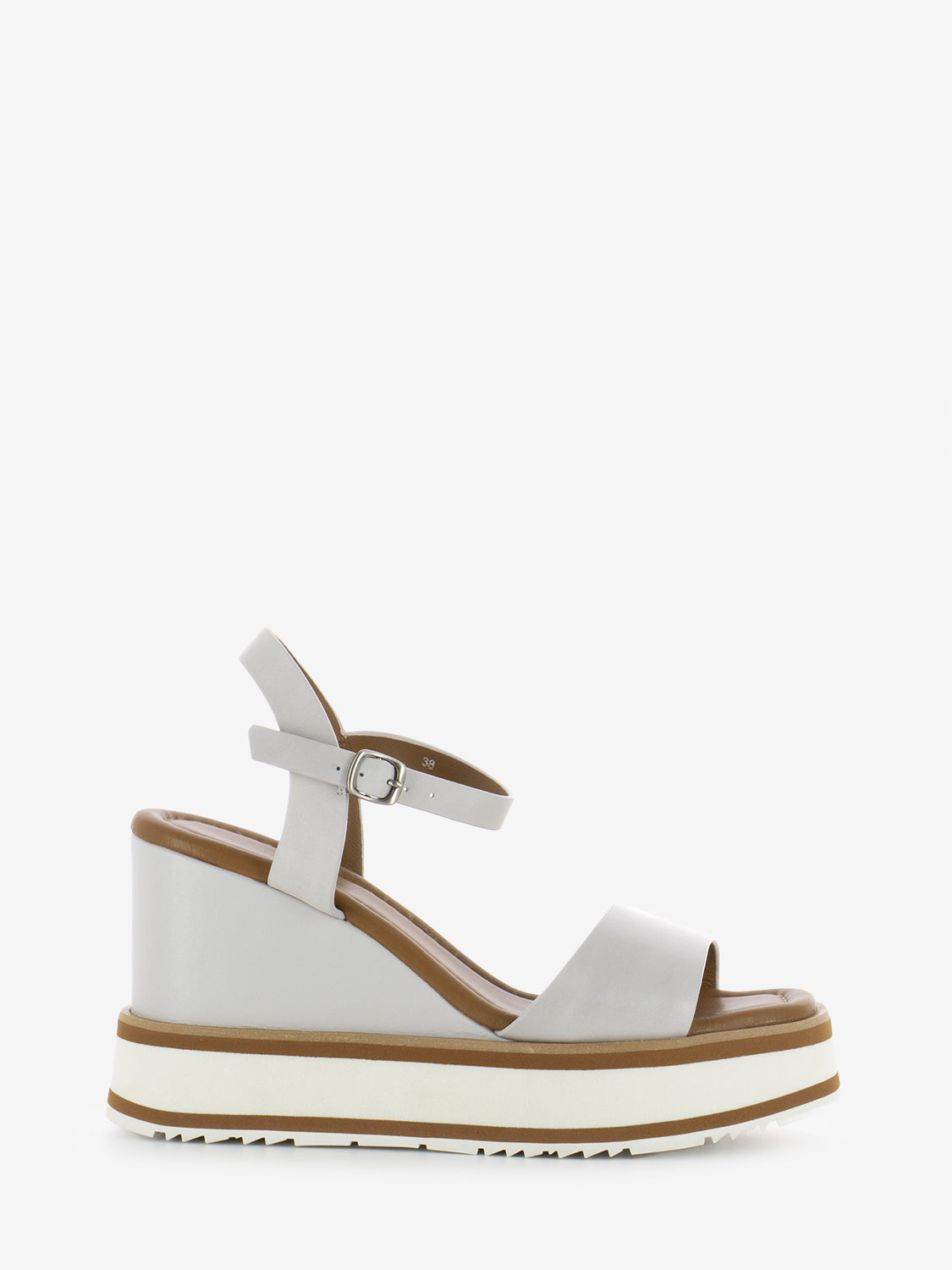 Milk wedge sandals / leather