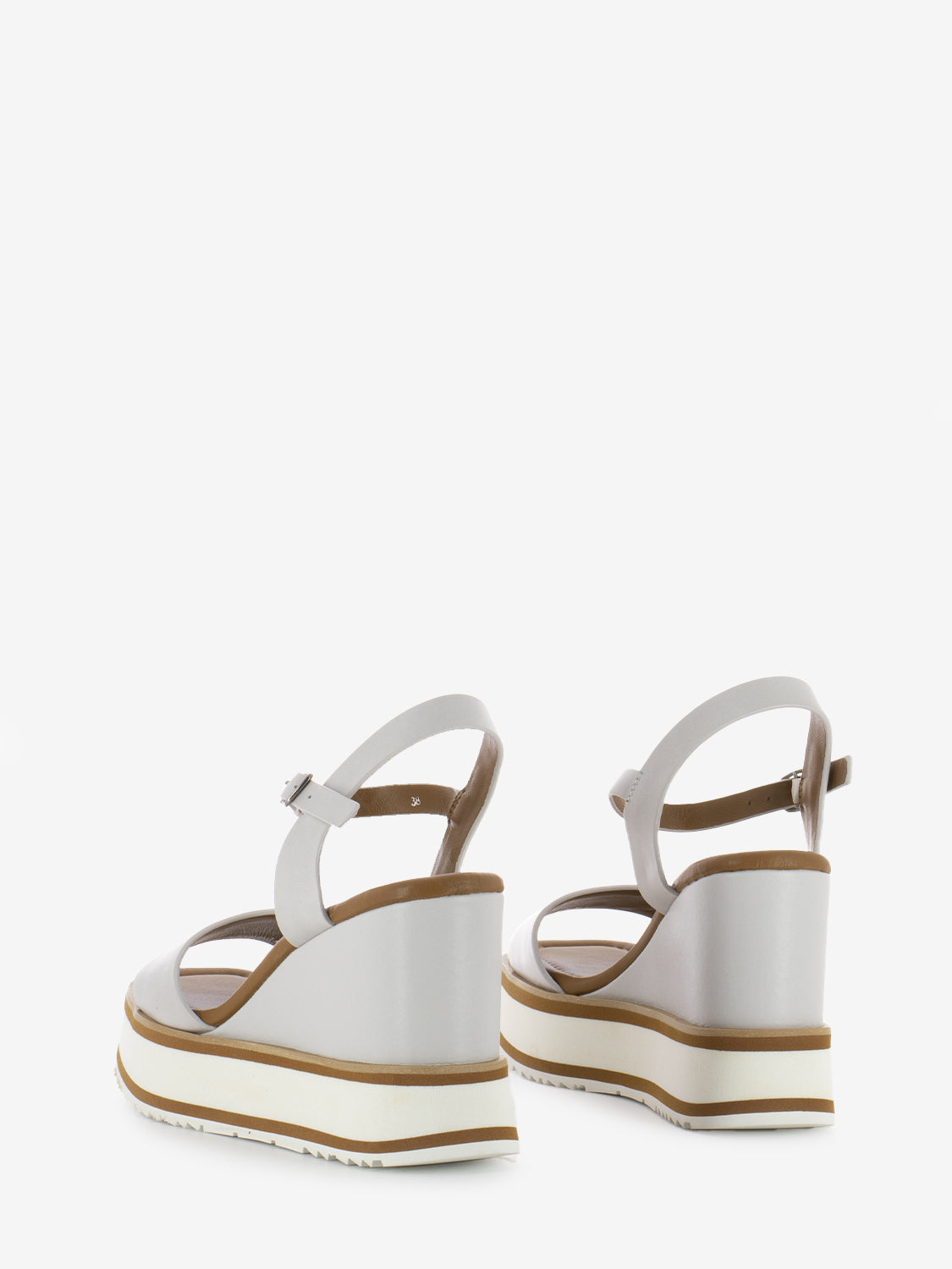 Milk wedge sandals / leather