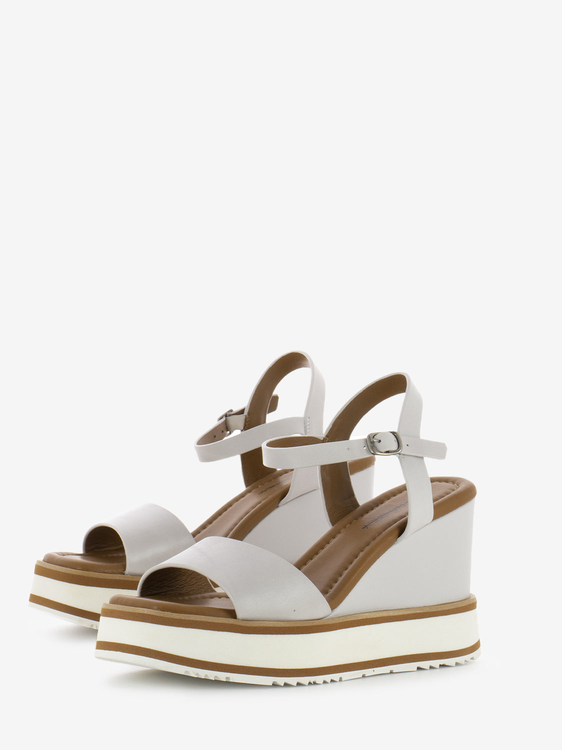 Milk wedge sandals / leather
