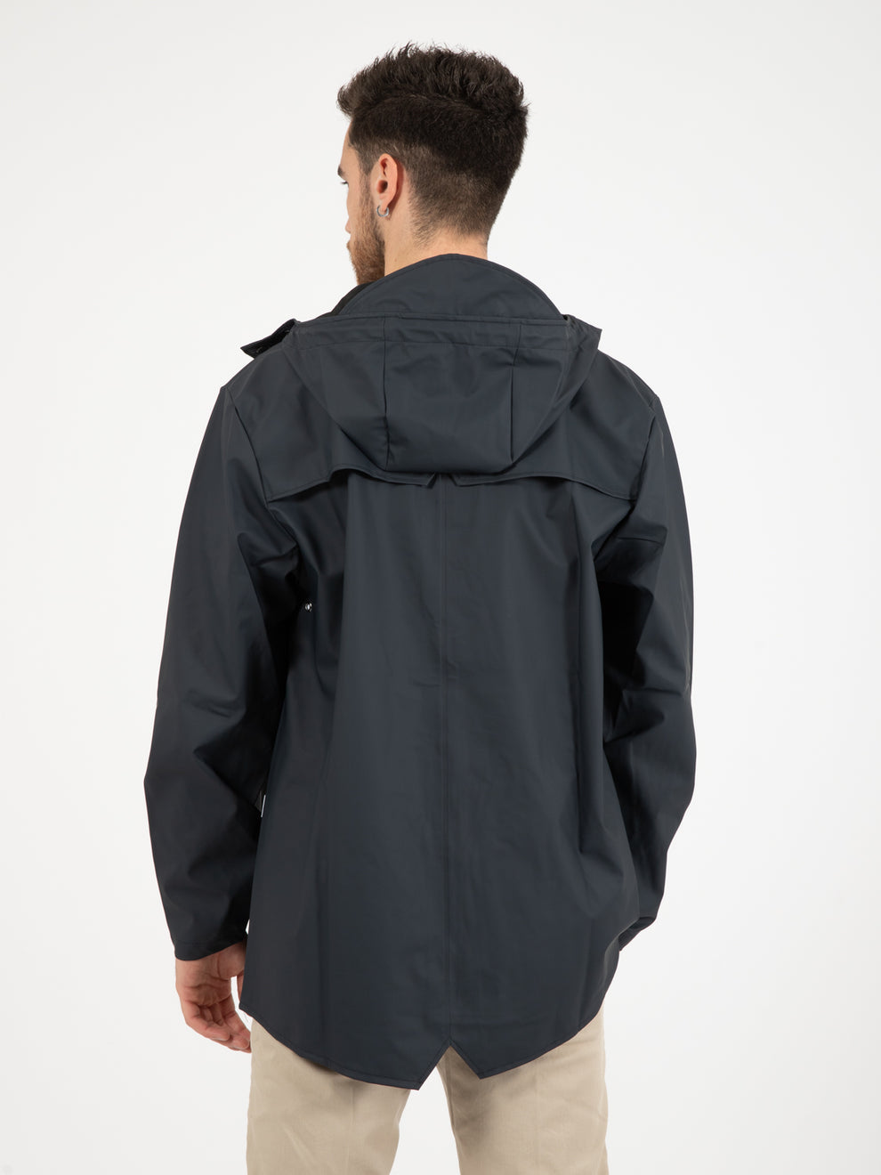 Navy Hooded Rain Jacket