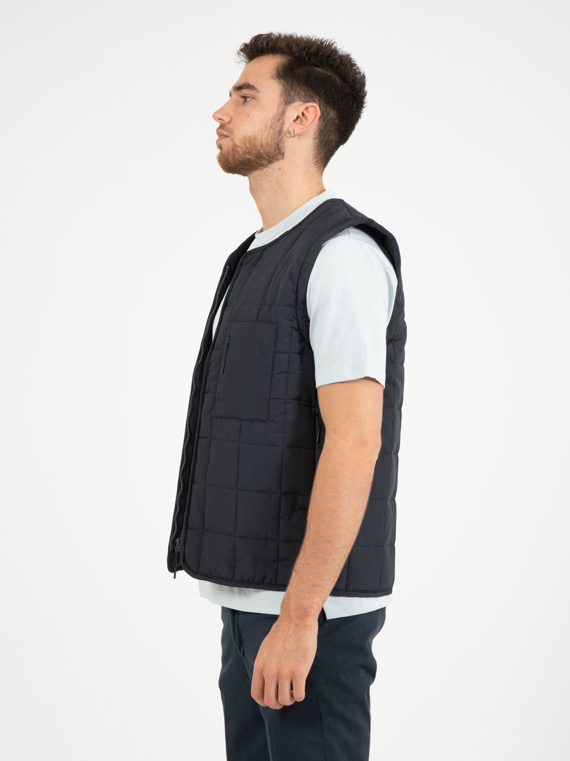 Gilet liner con zip navy