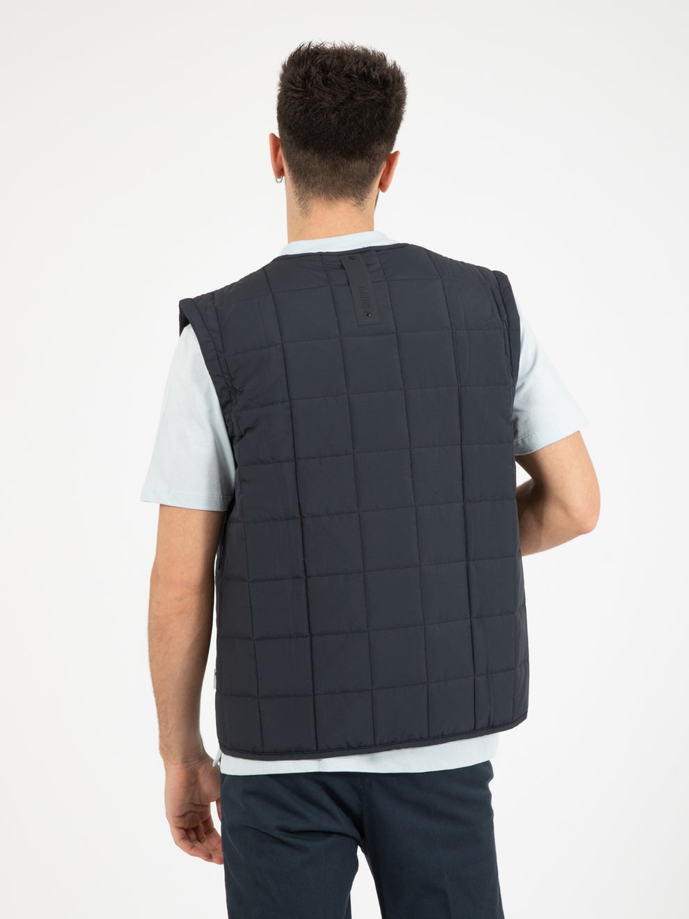 Gilet liner con zip navy