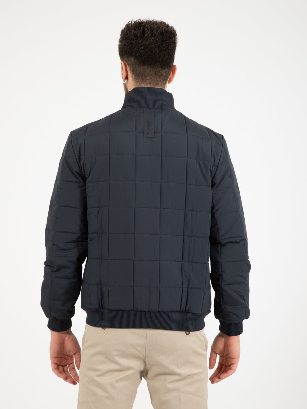 Liner high neck jacket navy