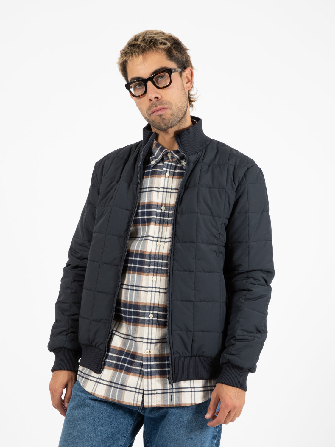 Liner High Neck jacket W1T1 navy