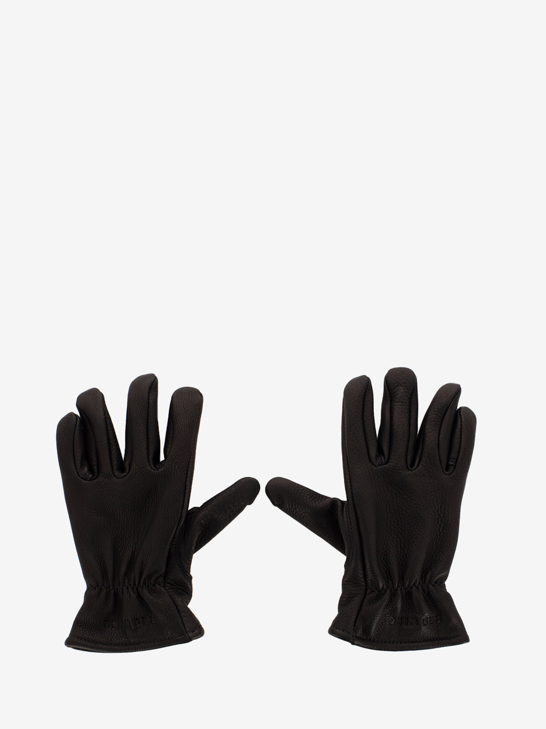 Lined buckskin black gloves