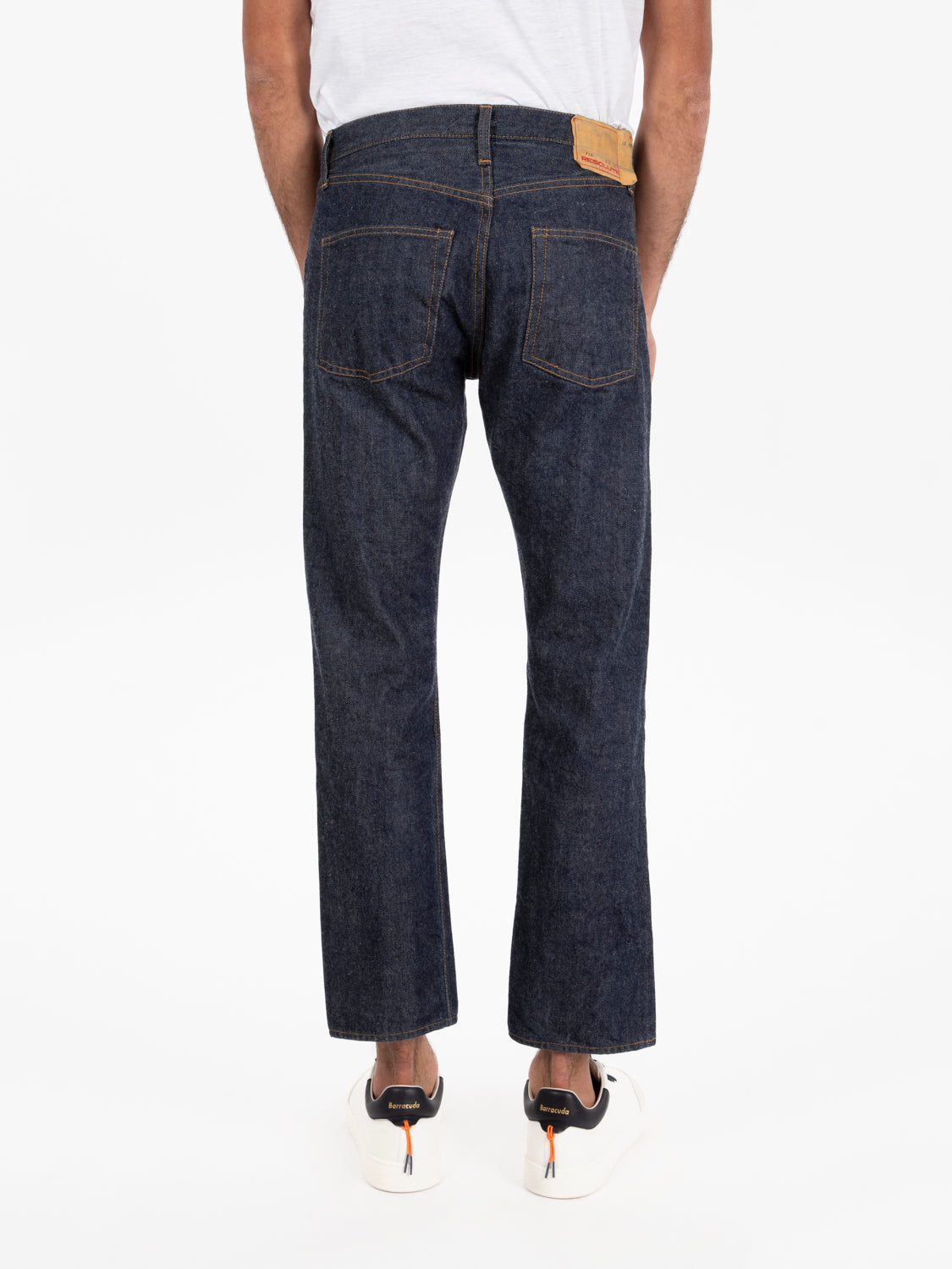 Denim straight pants L31 Woven blu