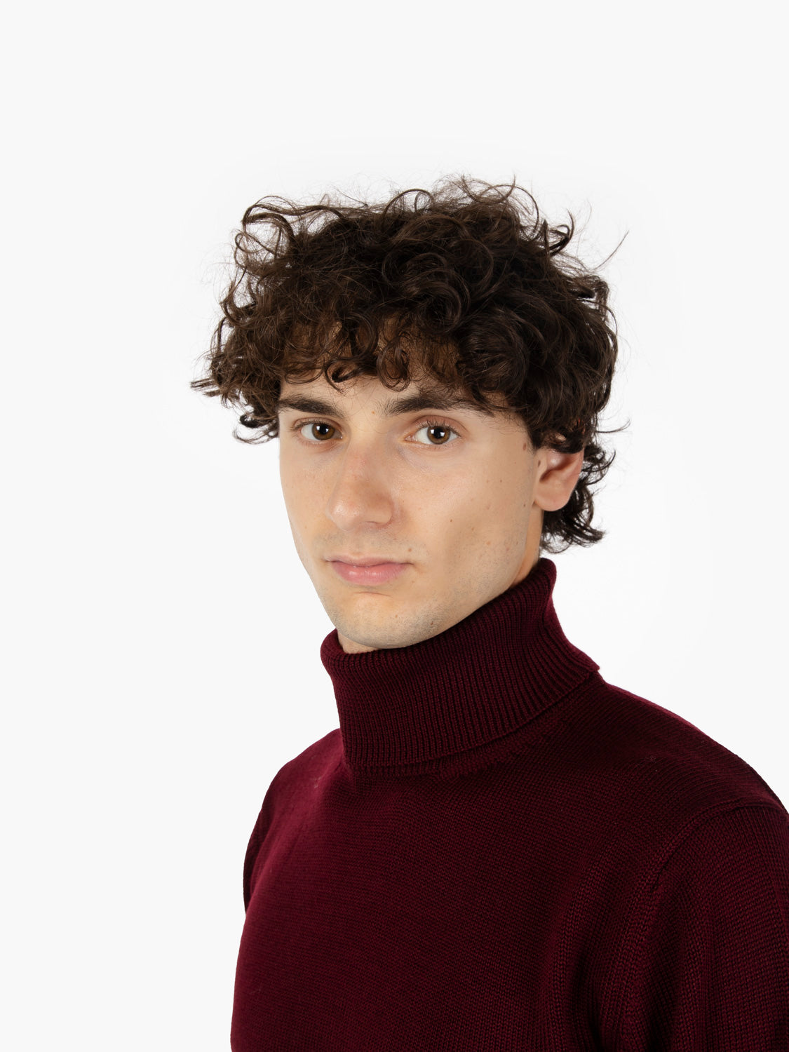 Dolcevita in lana merino bordeaux