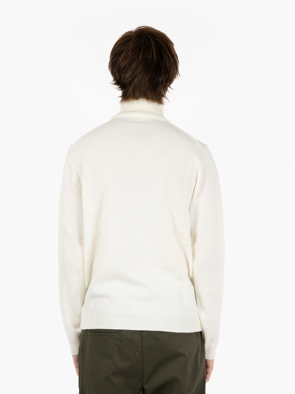 Ecru merino wool turtleneck