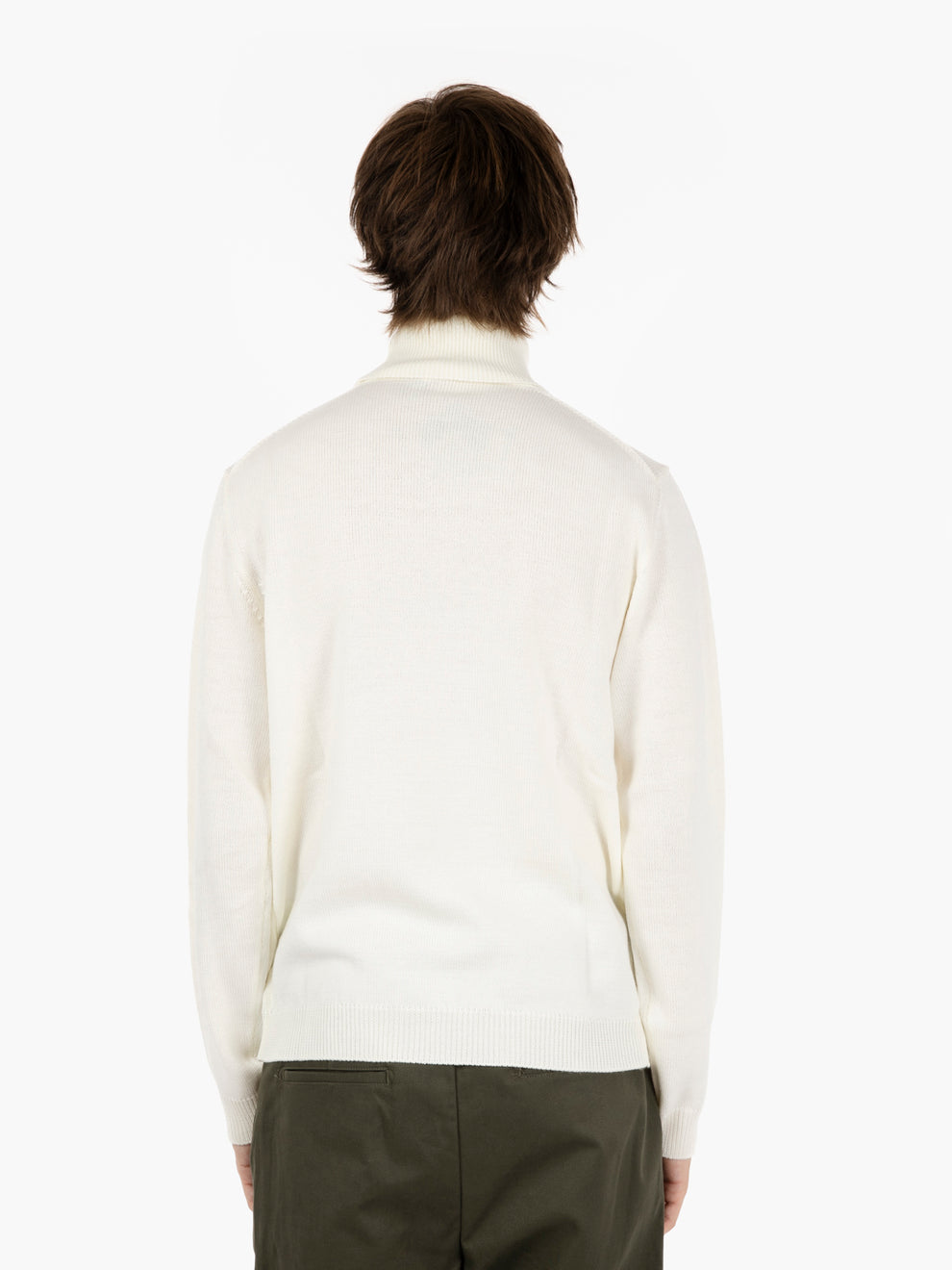 Ecru merino wool turtleneck
