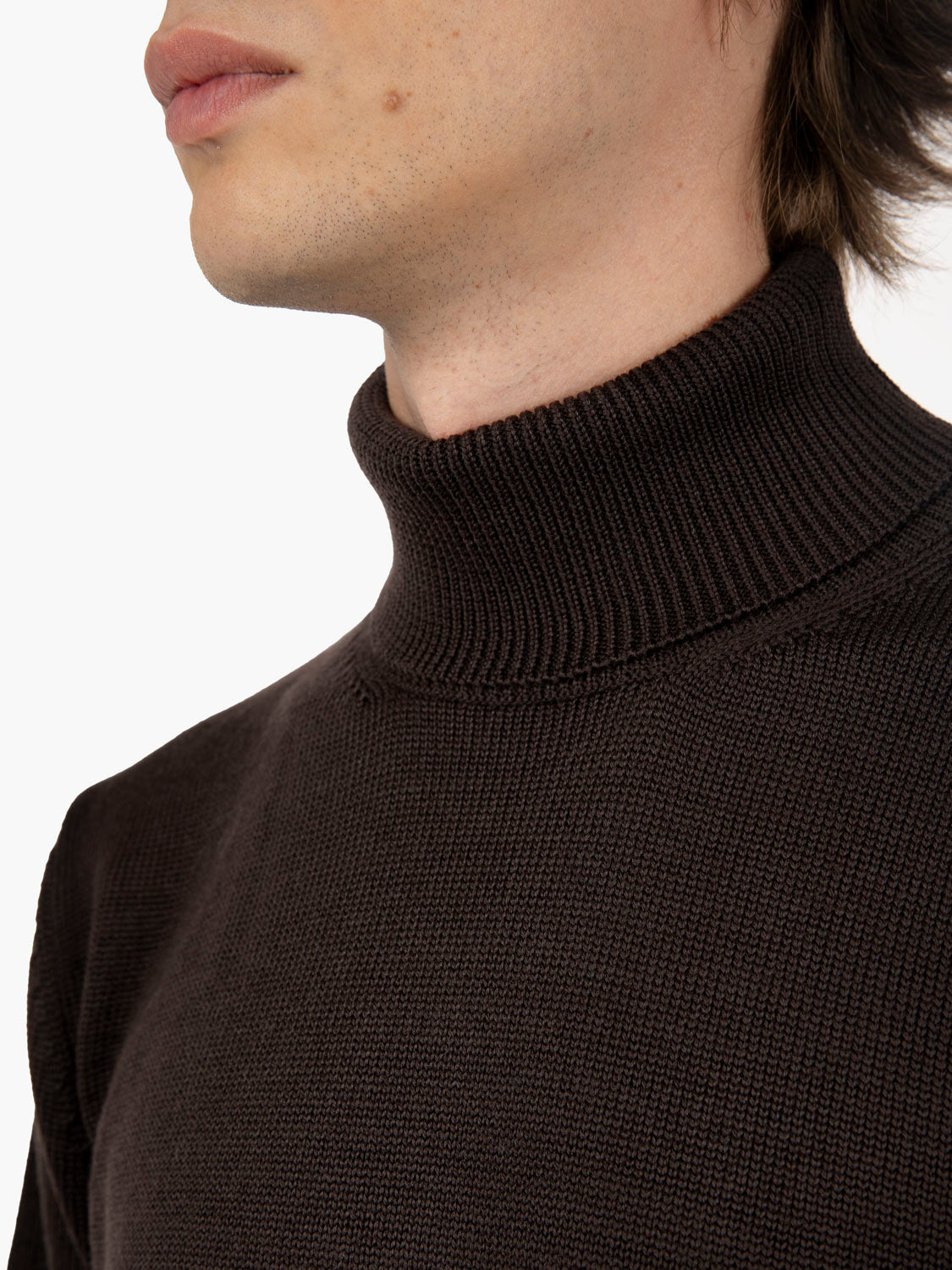 Dark merino wool turtleneck