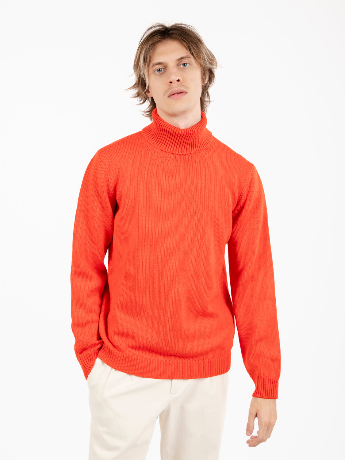 ML Turtleneck in Orange Wool